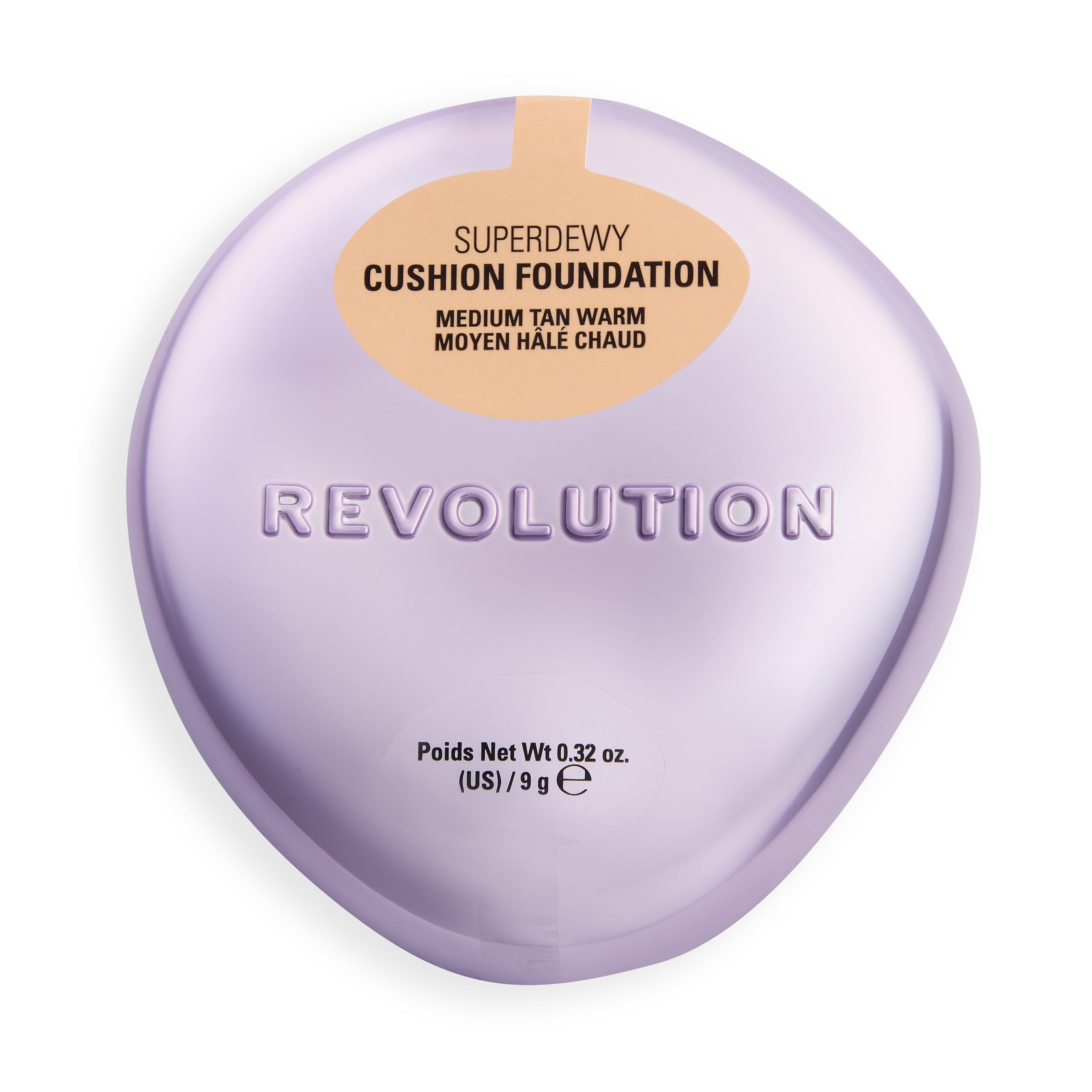 Revolution Beauty London Superdewy Cushion Foundation - Buildable Coverage, Hydrating Finish | Tan Warm