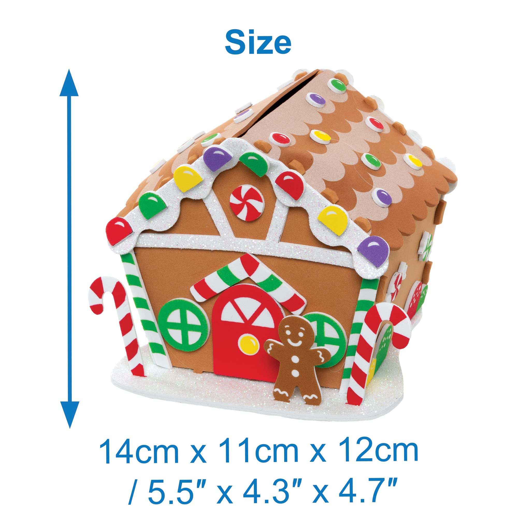 Baker Ross Gingerbread House Craft Kit - Christmas Arts & Crafts for Kids 12