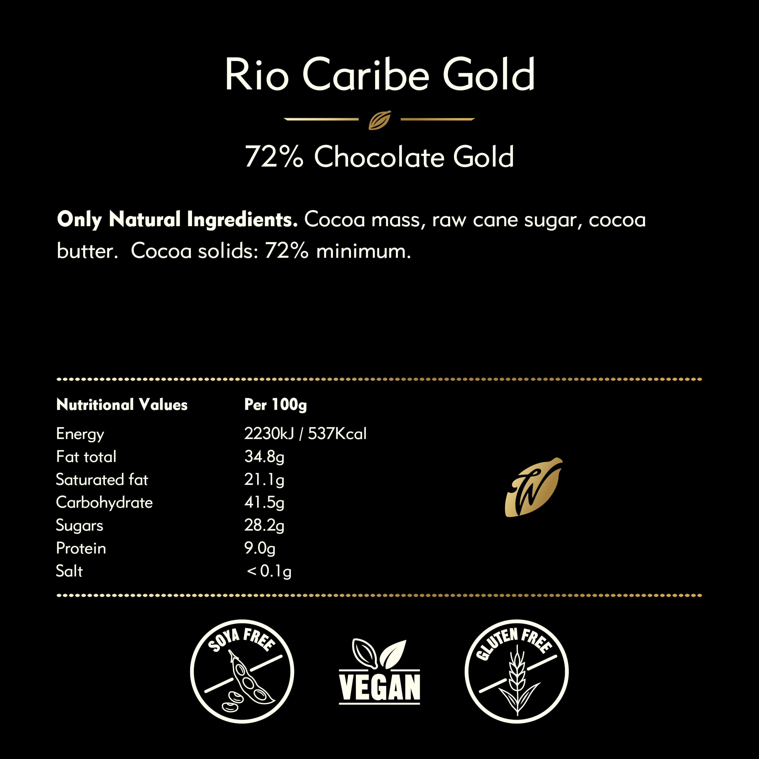 Willie's Cacao - Rio Caribe 72% Dark Chocolate Bar - 50g - Nutty, Coffee Notes 6