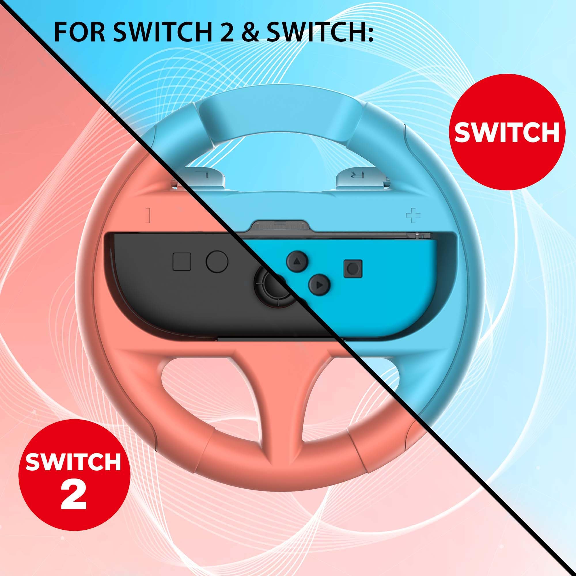 Subsonic - Pack of 2 Steering Wheels for Nintendo Switch and Switch 2 Joy-Con 6