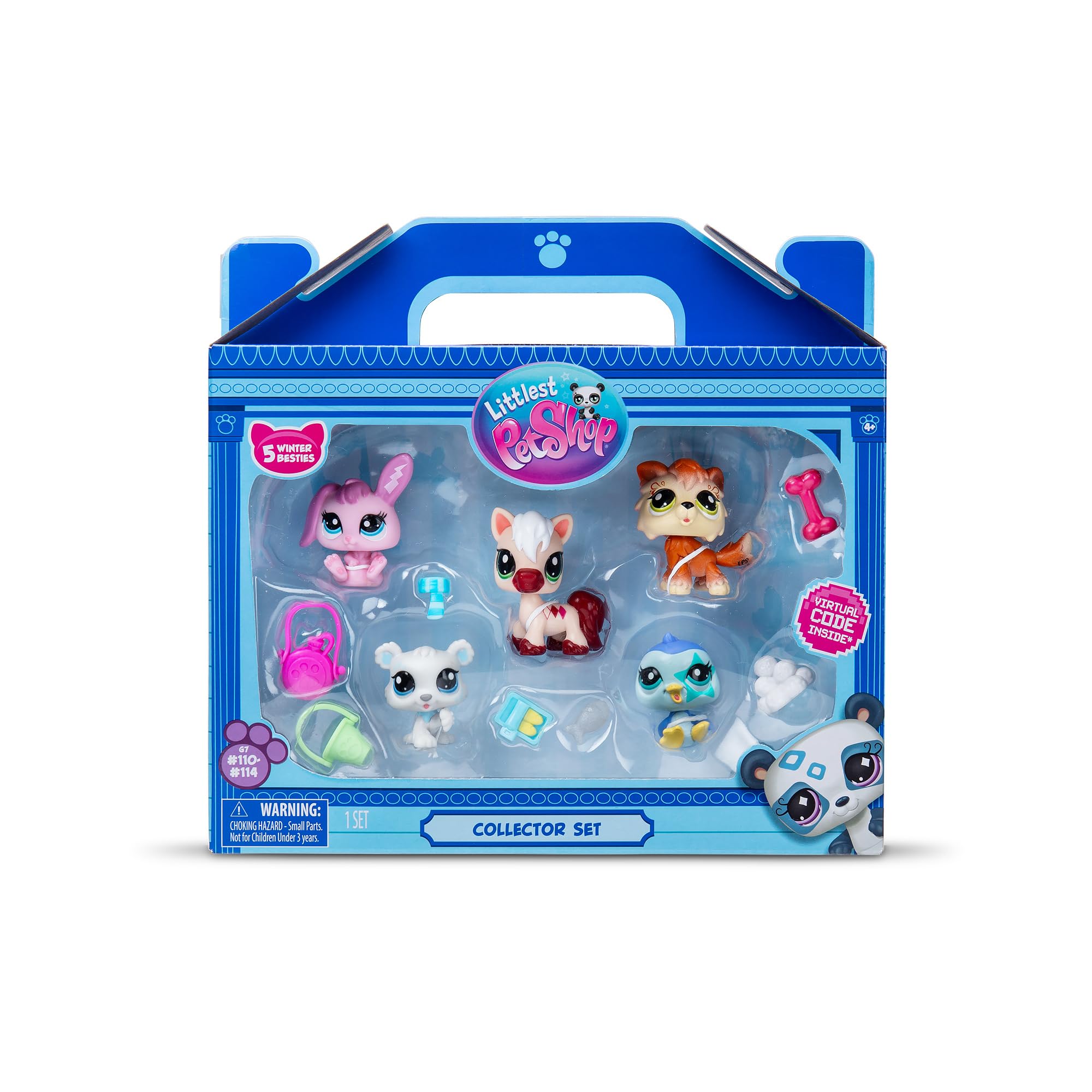 Littlest Pet Shop Bandai Series 2 Winter Besties 5-Pack - Collectible Bobble Head Pets for Kids 1
