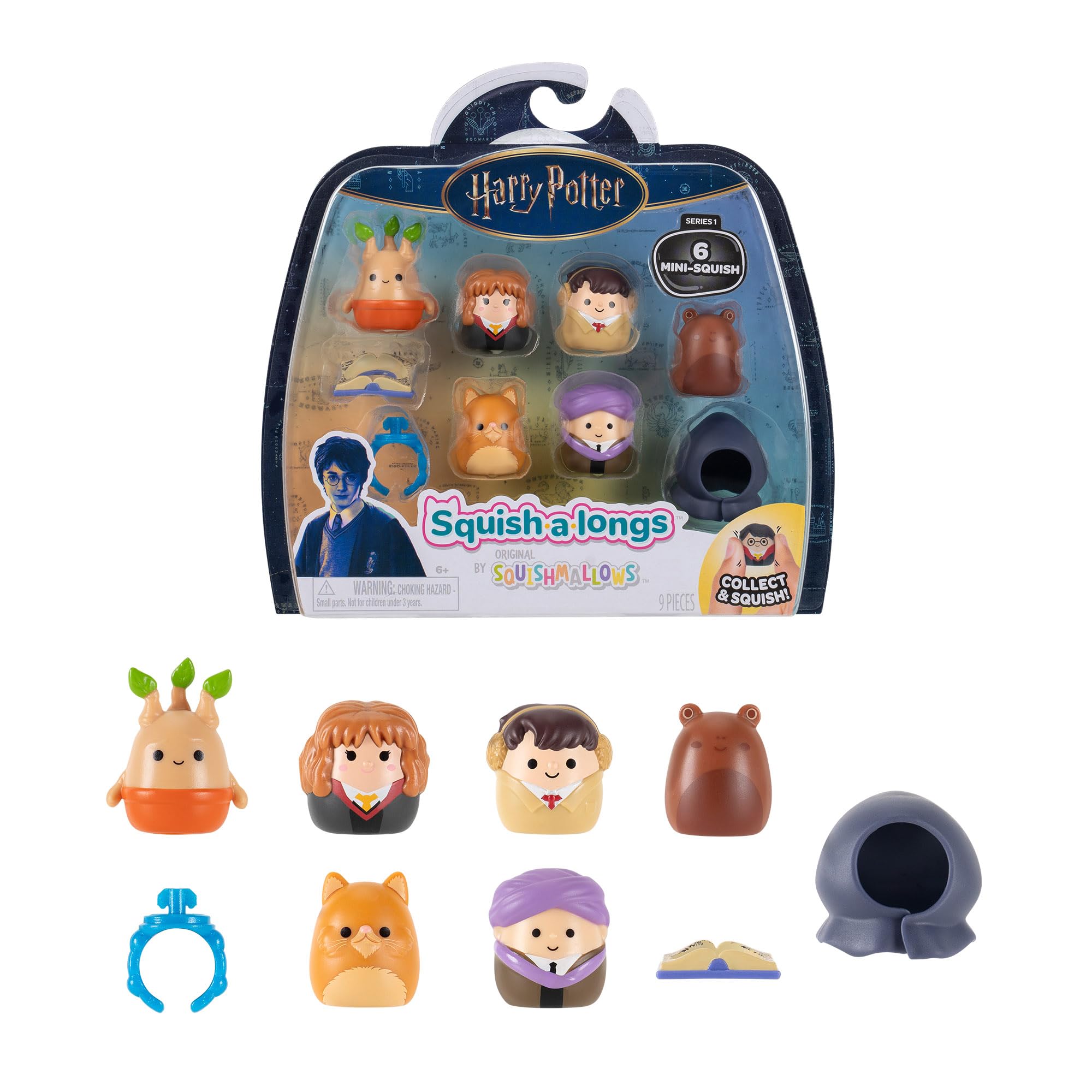 Squish-a-longs Harry Potter Mini-Squish 6-Pack with Accessories - Ages 6+ 1