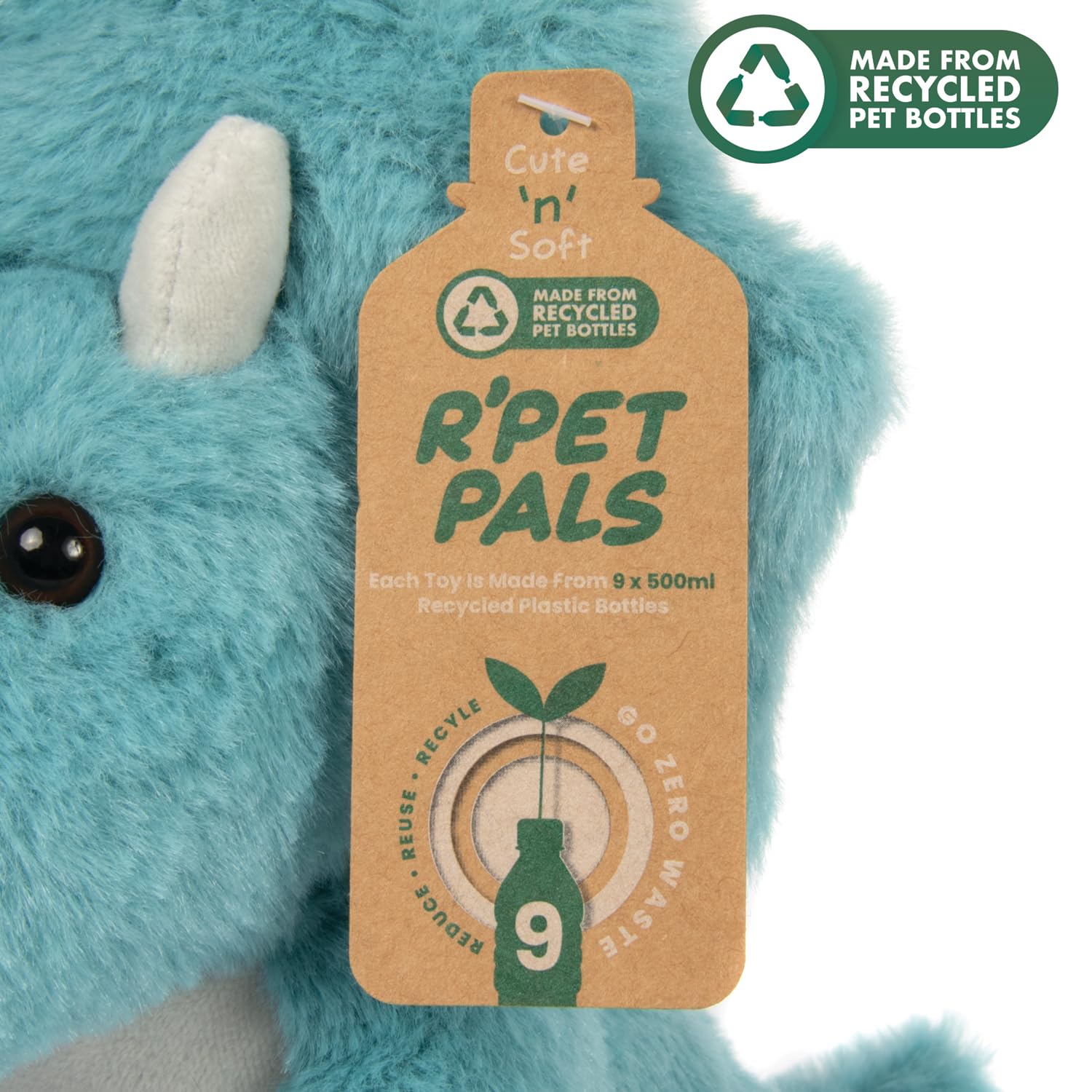 Lesser & Pavey Rpet Pals Dino Dinosaur Teddy Bear - Eco-Friendly Stuffed Animal for Kids 4