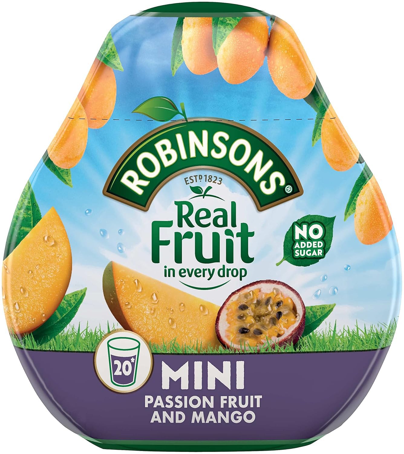 Robinsons Mini Passionfruit and Mango Concentrate - 66 ml | Makes 20 Drinks | No Added Sugar 1