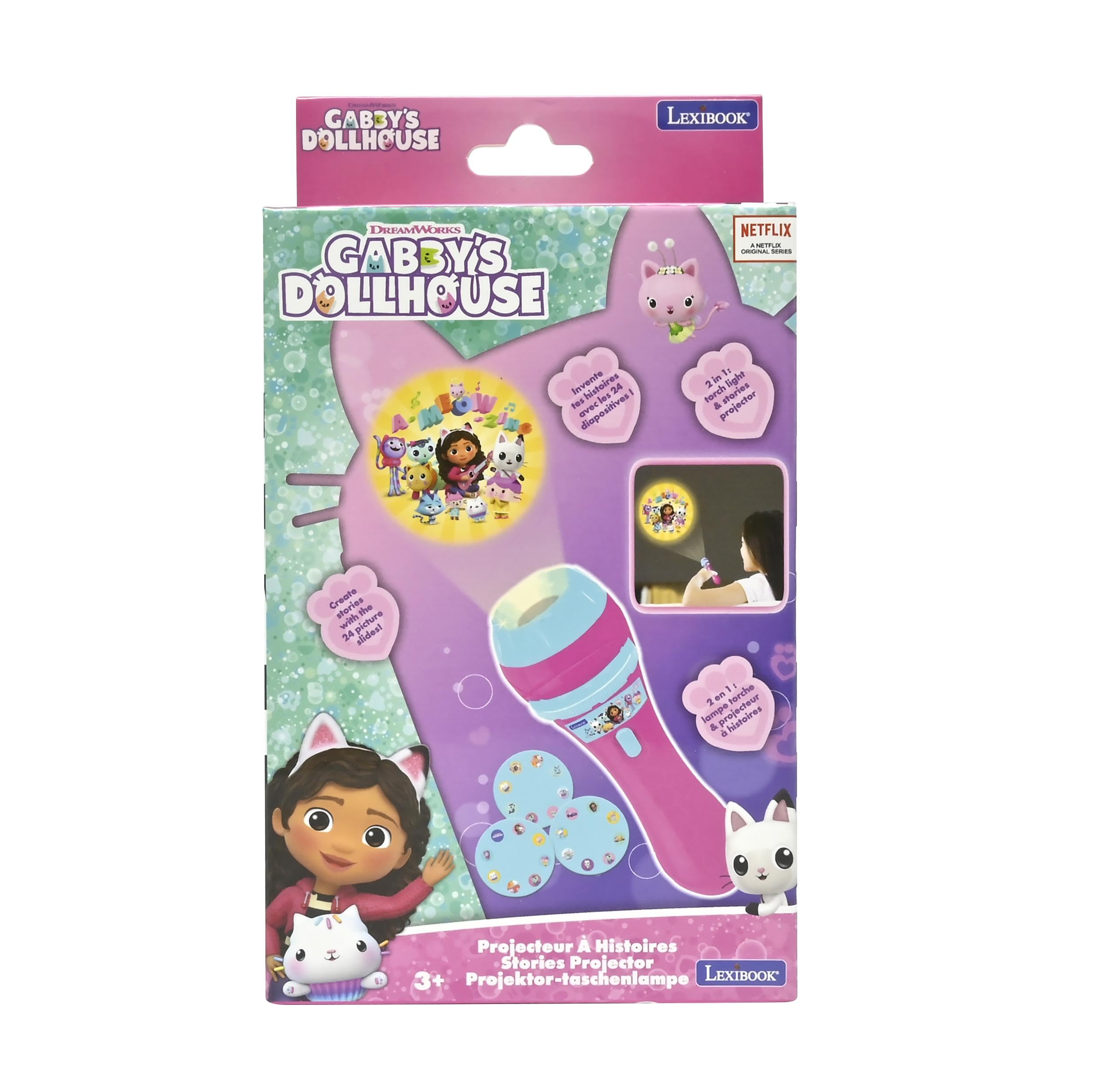 Lexibook Gabby's Dollhouse Stories Projector and Torch Light with 24 Images 5