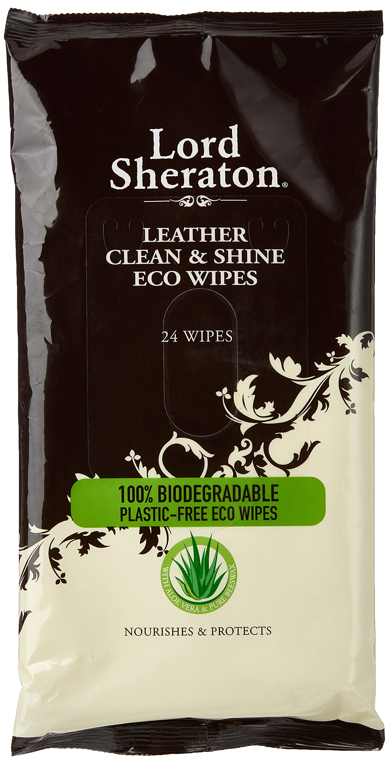 Lord Sheraton Leather Eco Wipes - 24 Count Pack | Aloe Vera Scented | Cleans & Shines 1