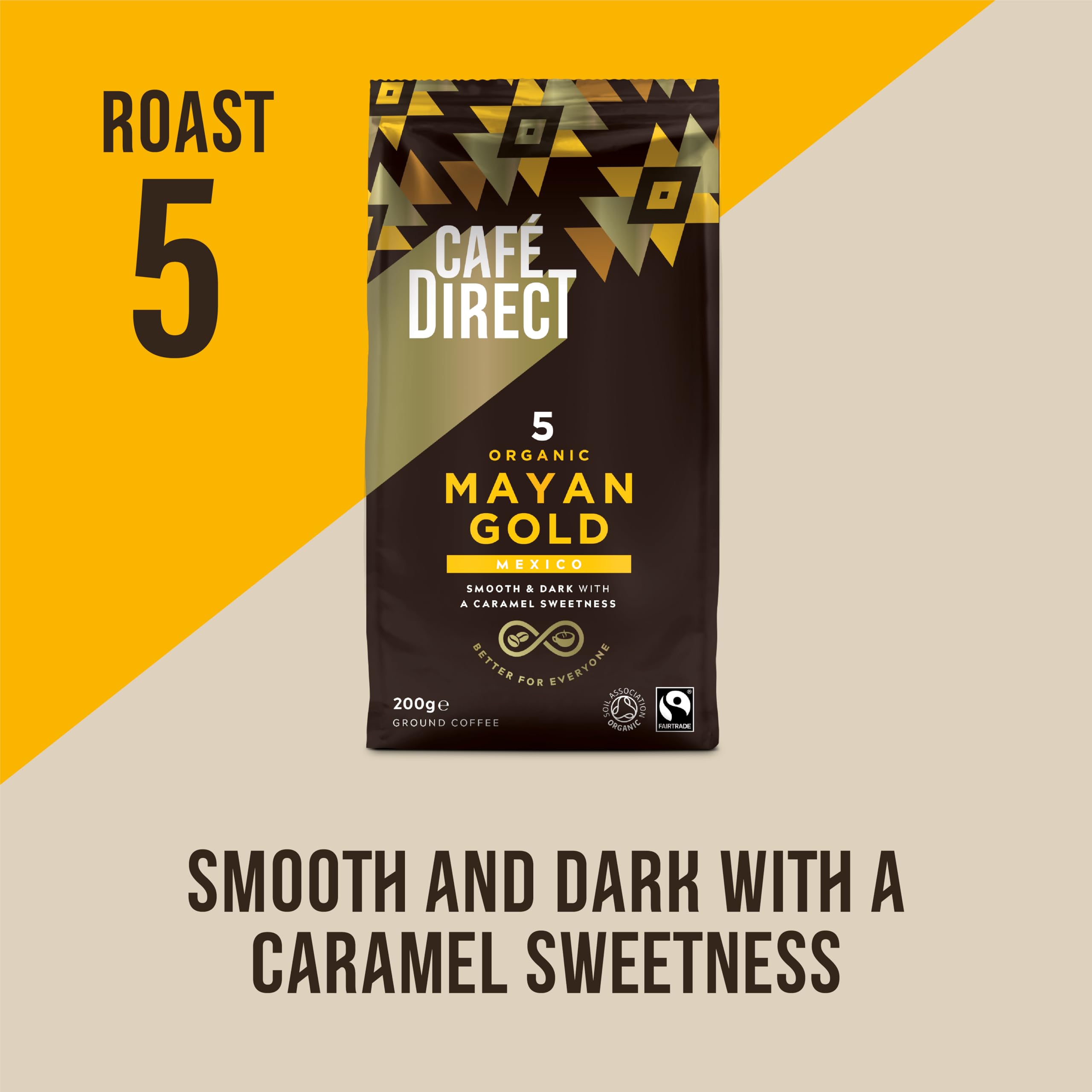 Café Direct Mayan Gold Organic Fairtrade Ground Arabica Coffee, 227g (Pack of 6) 2