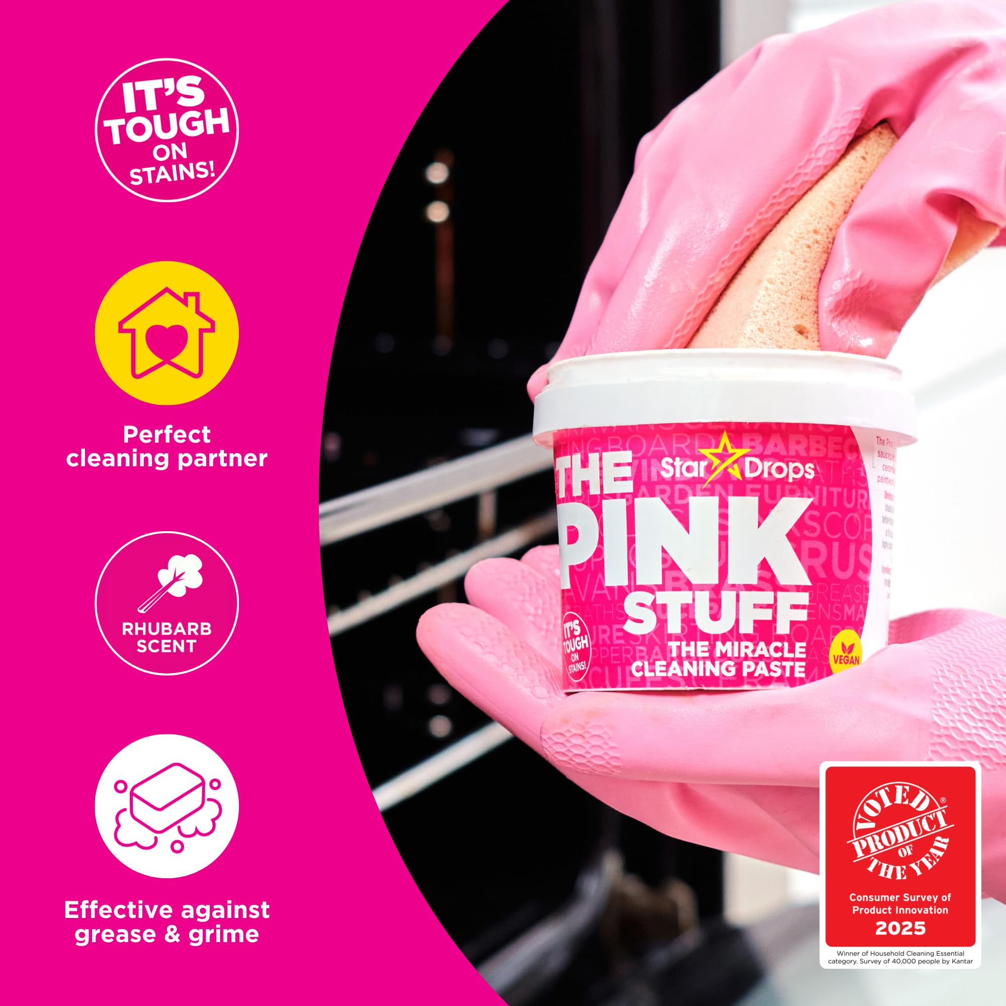 Stardrops - The Pink Stuff Miracle Scrubber Kit with Electric Tool & 4 Brush Heads 8