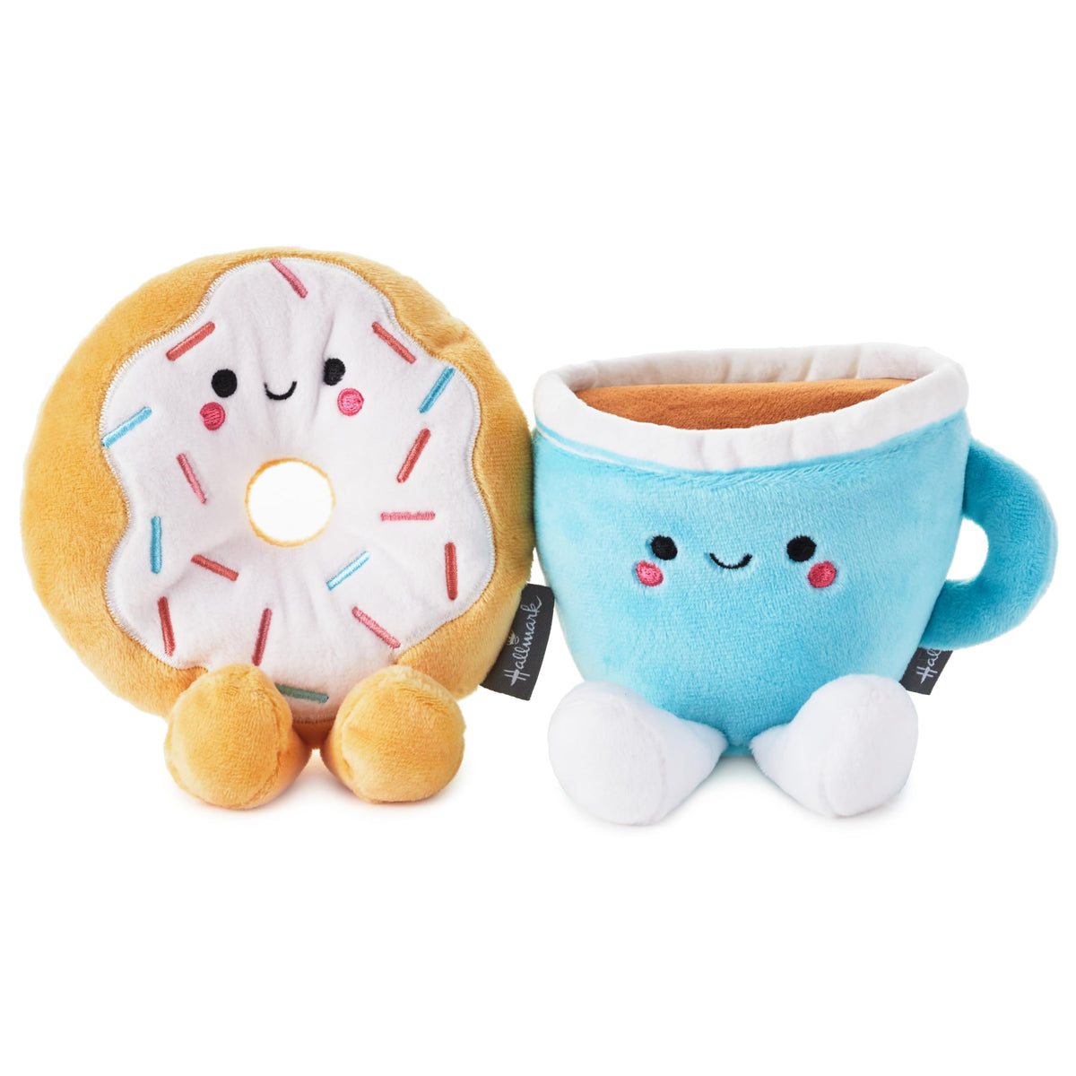 Hallmark Better Together Coffee and Donut Pair Soft Toy Set - 2 Plush Toys