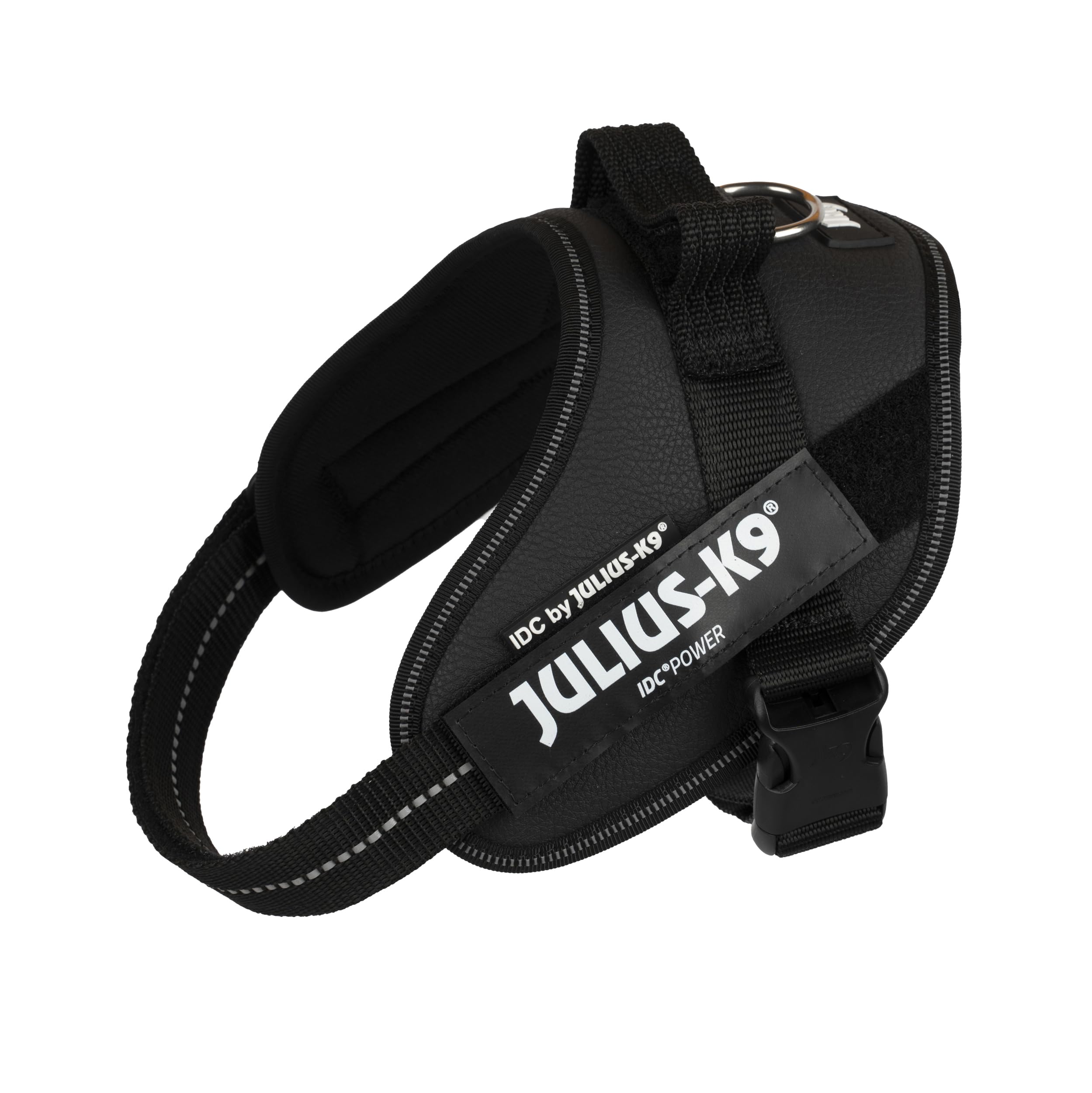 Julius-K9 IDC Powerharness - Black Faux Leather Vest Harness | Size S (49-67cm Chest) 1