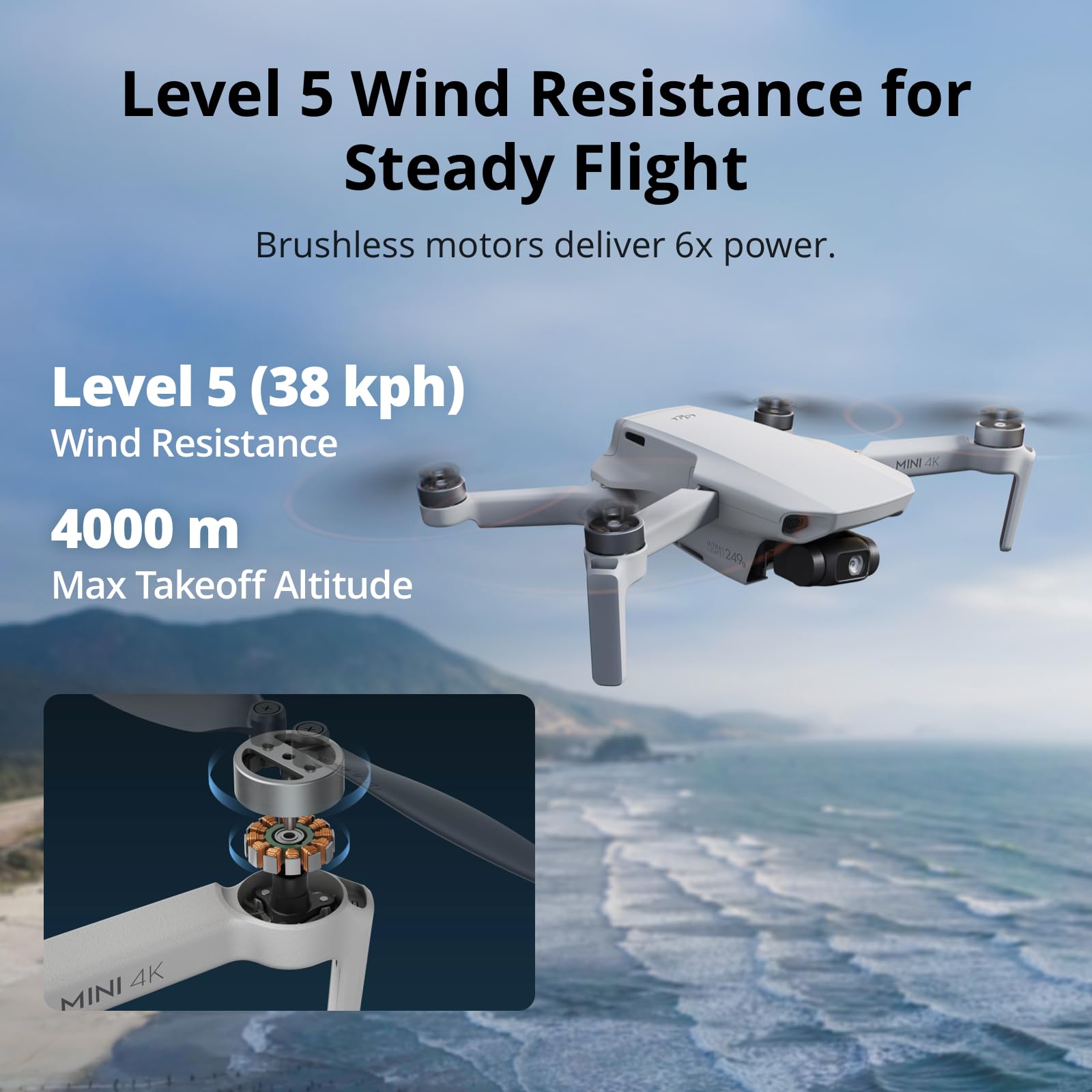 DJI Mini 4K Drone with 4K Camera, 3-Axis Gimbal, Under 249g, 10km HD Transmission - 4K 7