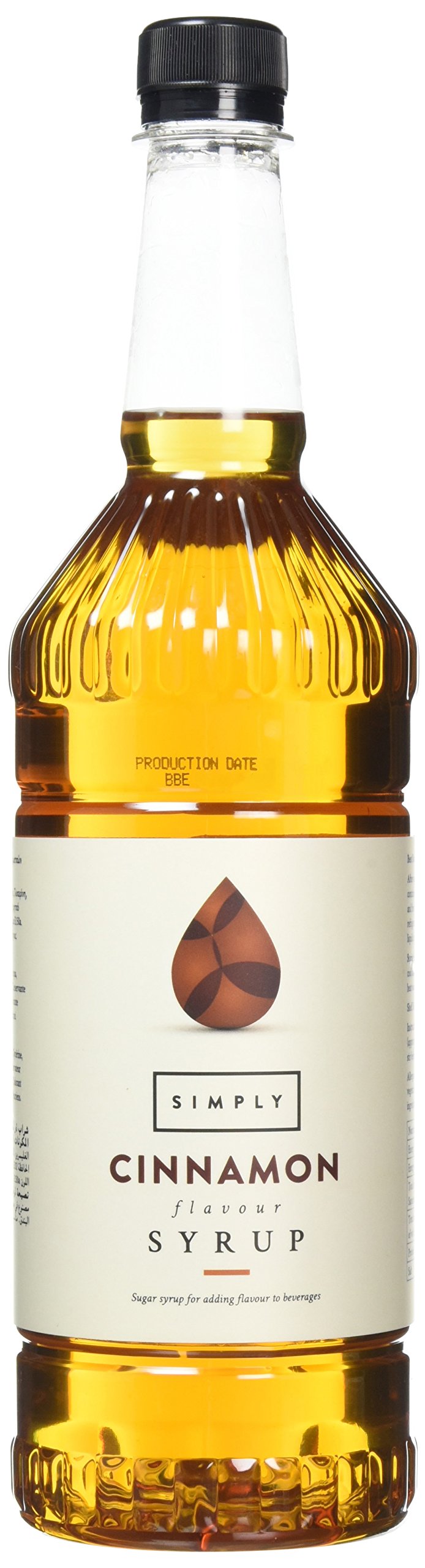 Simply Cinnamon Syrup - Vegan, Nut Free Coffee & Cocktail Flavoring | 1L Plastic Bottle