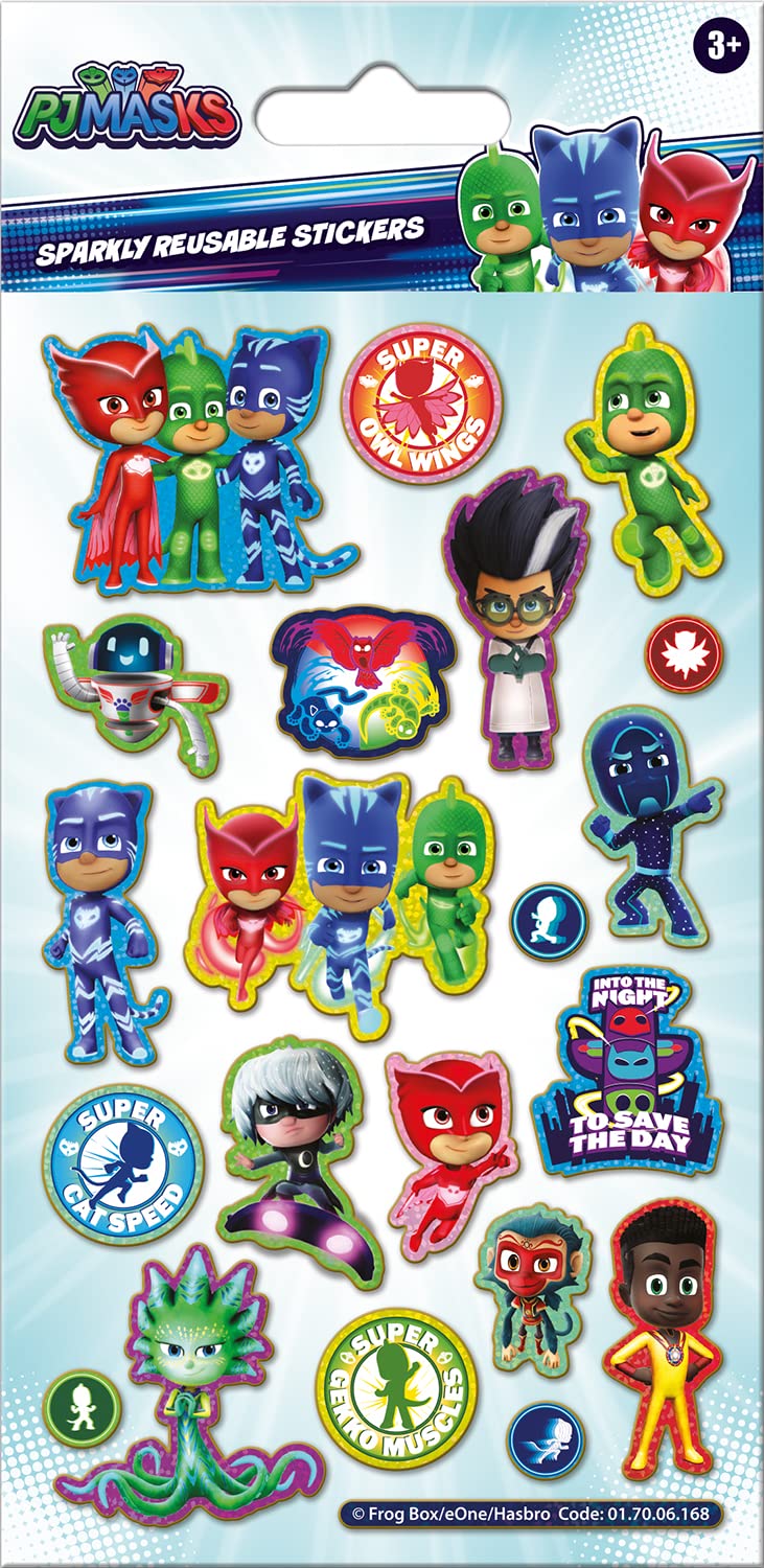 Paper Projects PJ Masks Big Sticker Bundle - Foil & Dress Up Sheets | Reusable Stickers