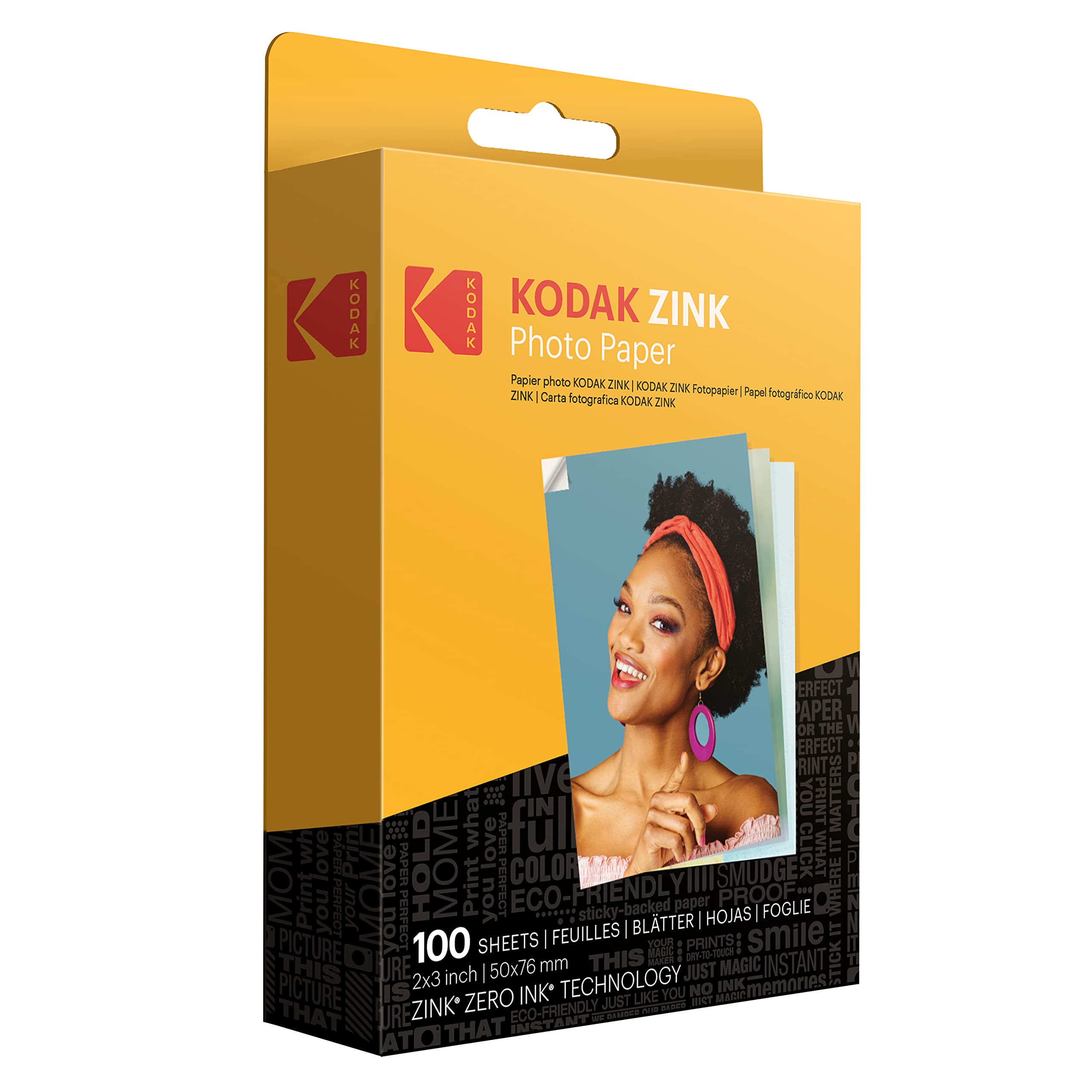 KODAK Premium Zink Photo Paper - 2"x3" | 100 Sheets | Glossy Finish