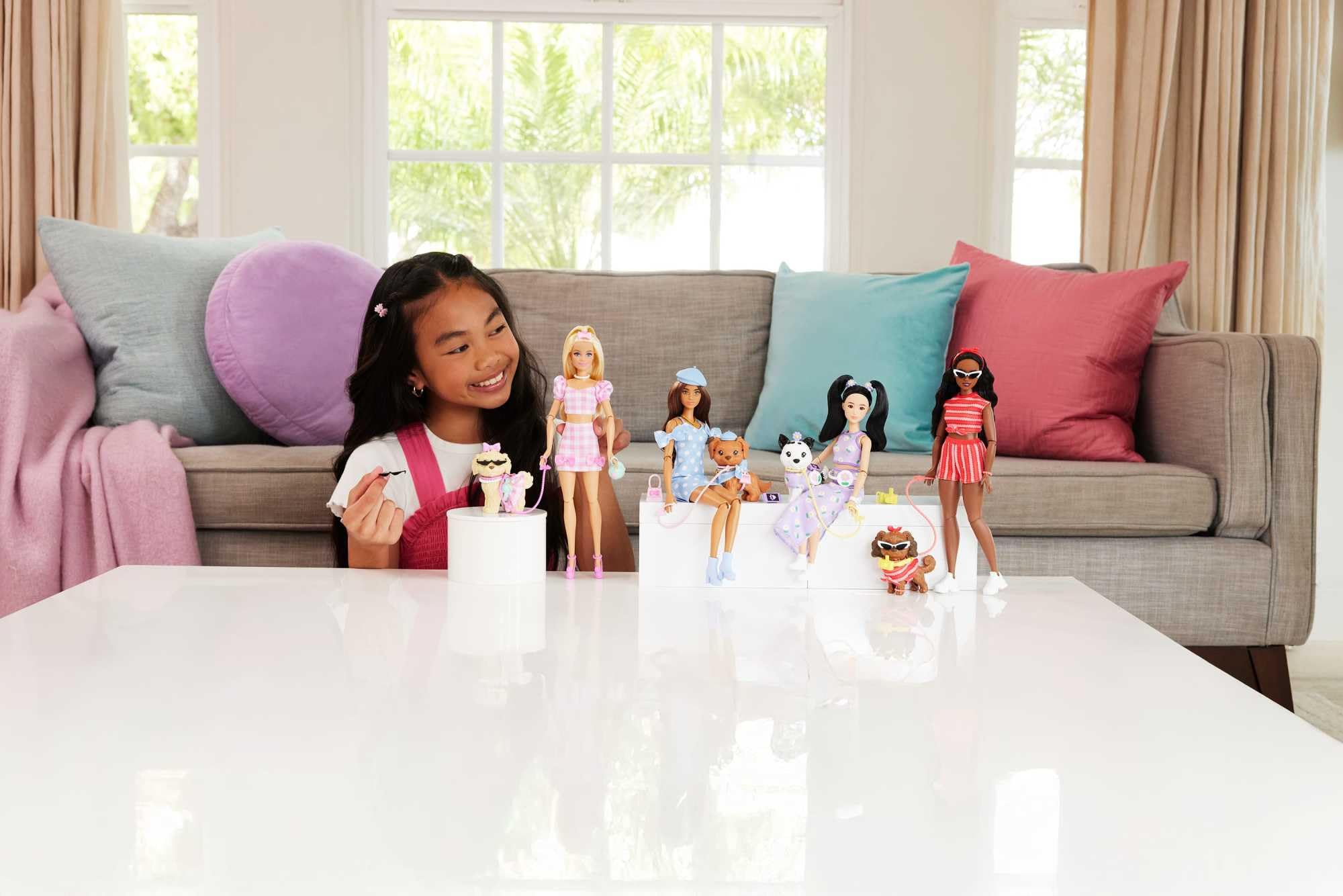 Barbie Twinning Looks Doll with Pet Dog - Matching Outfits & Accessories | Ages 3+