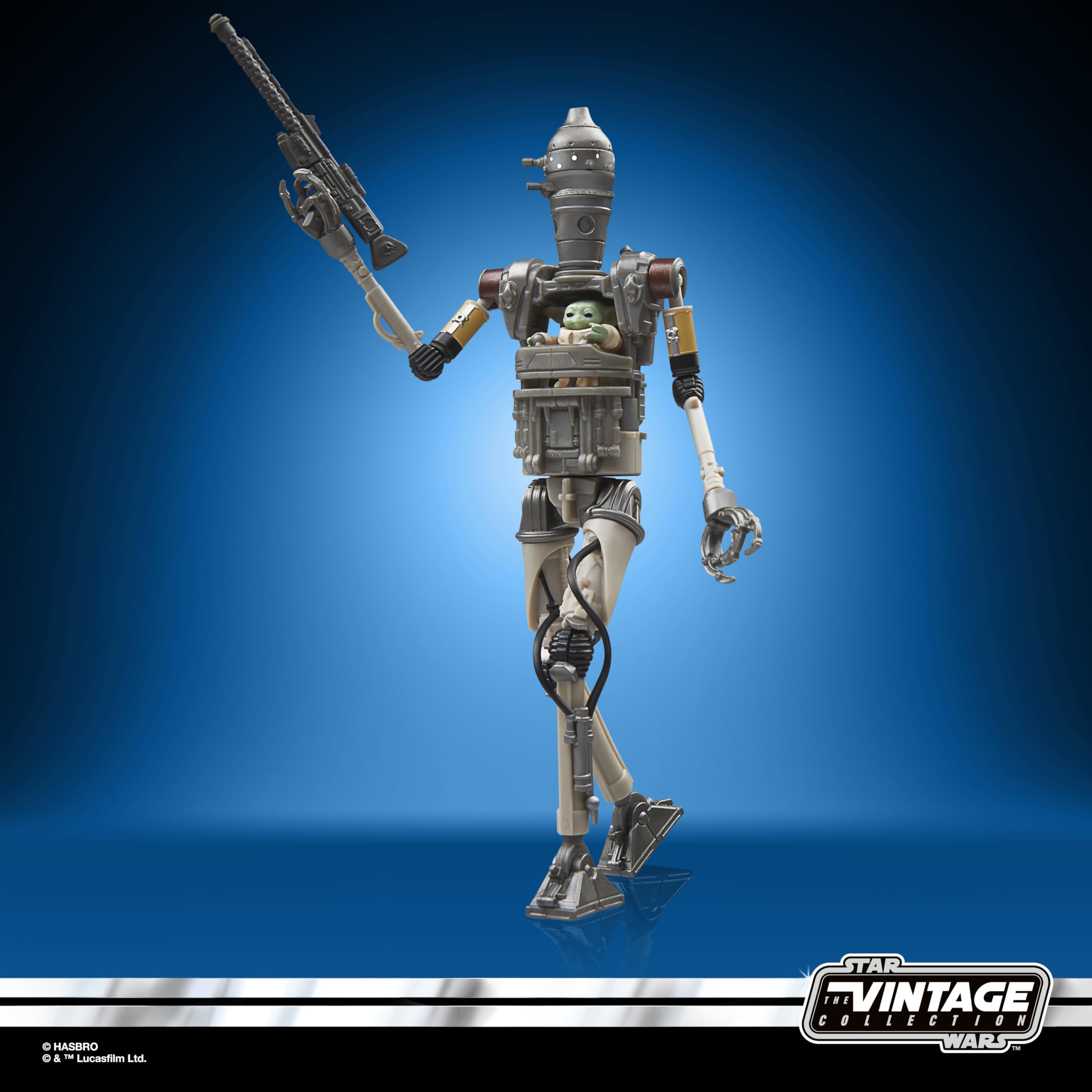 Star Wars The Vintage Collection IG-12, Grogu & Anzellan 9.5-cm Action Figure Set - Ages 4+ 6