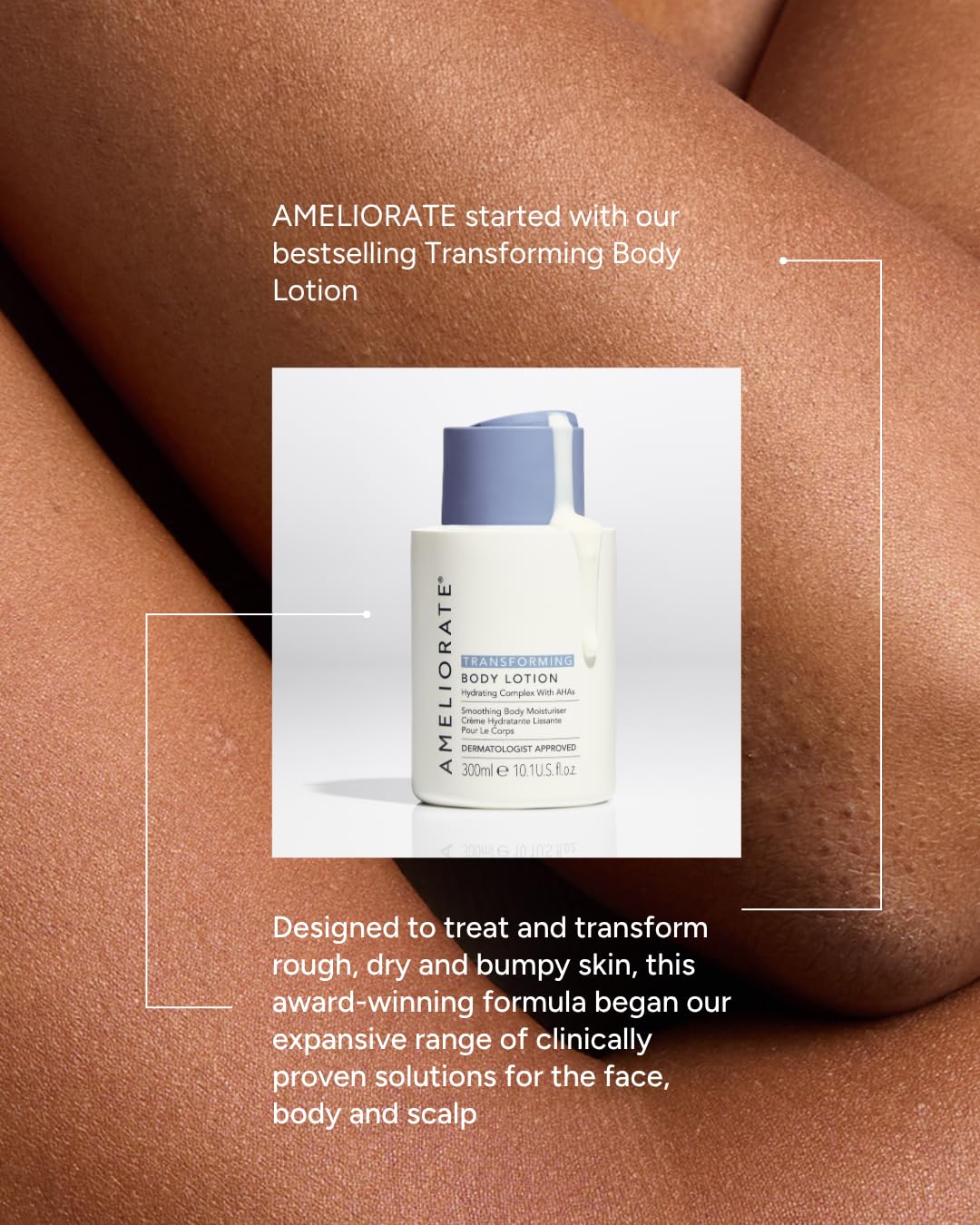 AMELIORATE Transforming Fragrance Free Body Lotion - 500ml | Keratosis Pilaris & Bumpy Skin | Hydrating 2