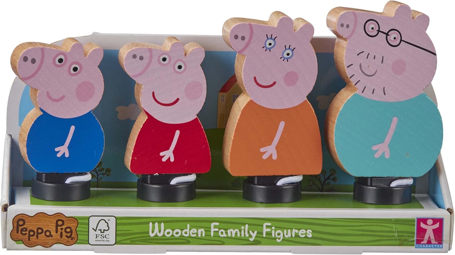 Peppa Pig Wooden Family Figures - Chunky Play Set for Toddlers 18 Months & Up 1