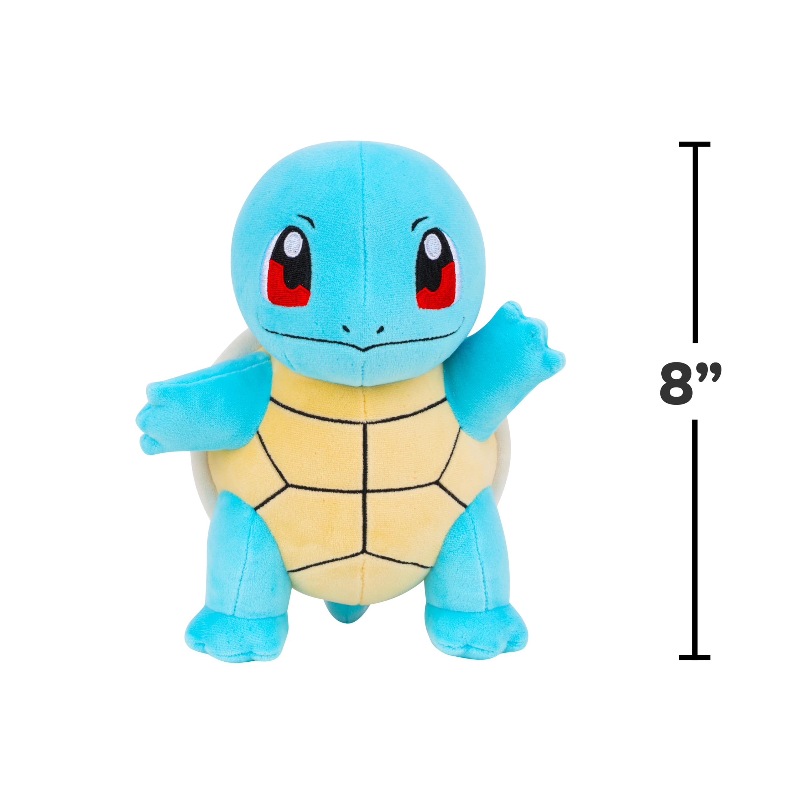 Pokémon Squirtle 8-Inch Stuffed Animal Plush | Classic Edition | Blue Polyester