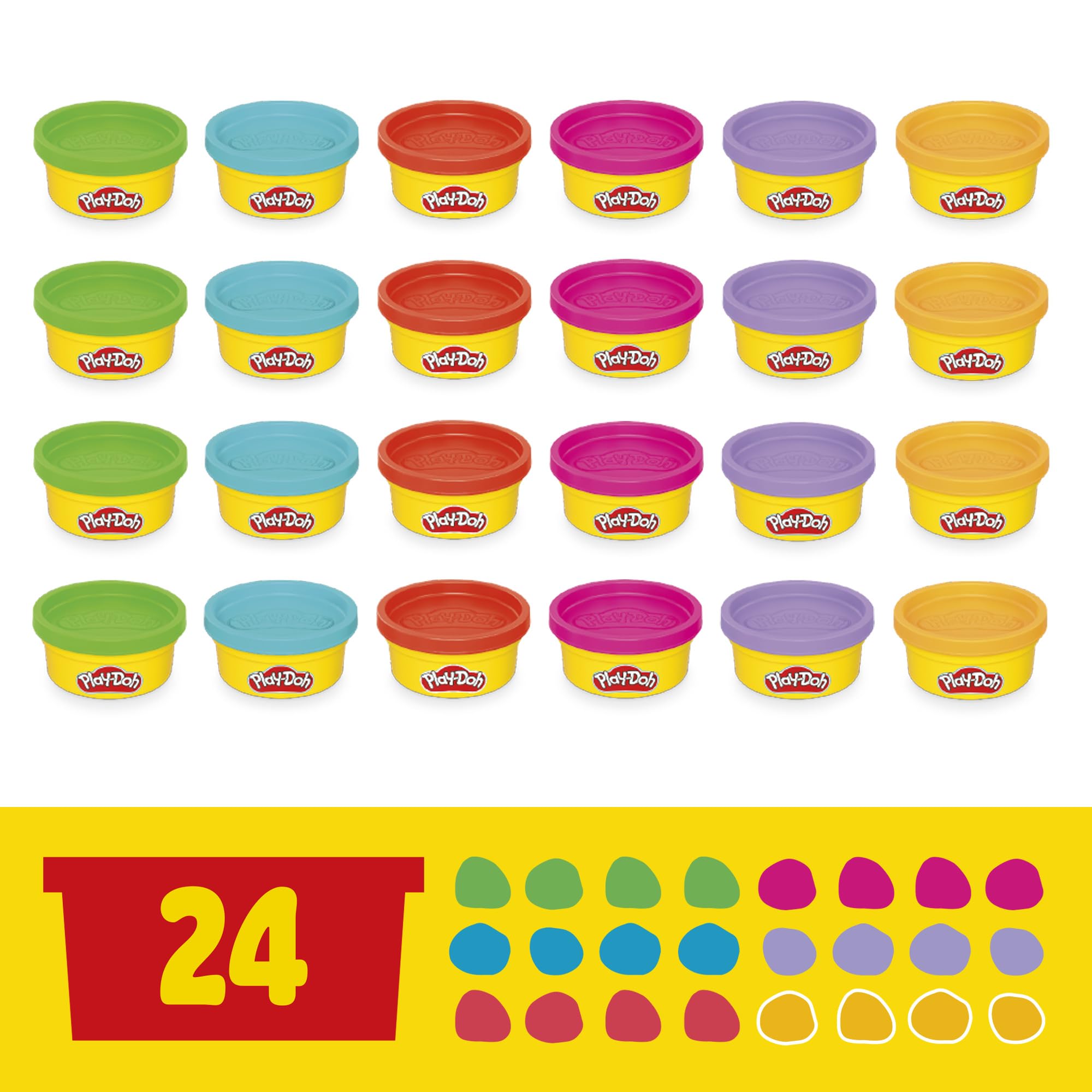 Play-Doh Party Favour Pack - 24 Cans with Cutters | Non-Toxic Modelling Clay for Ages 3+ 9