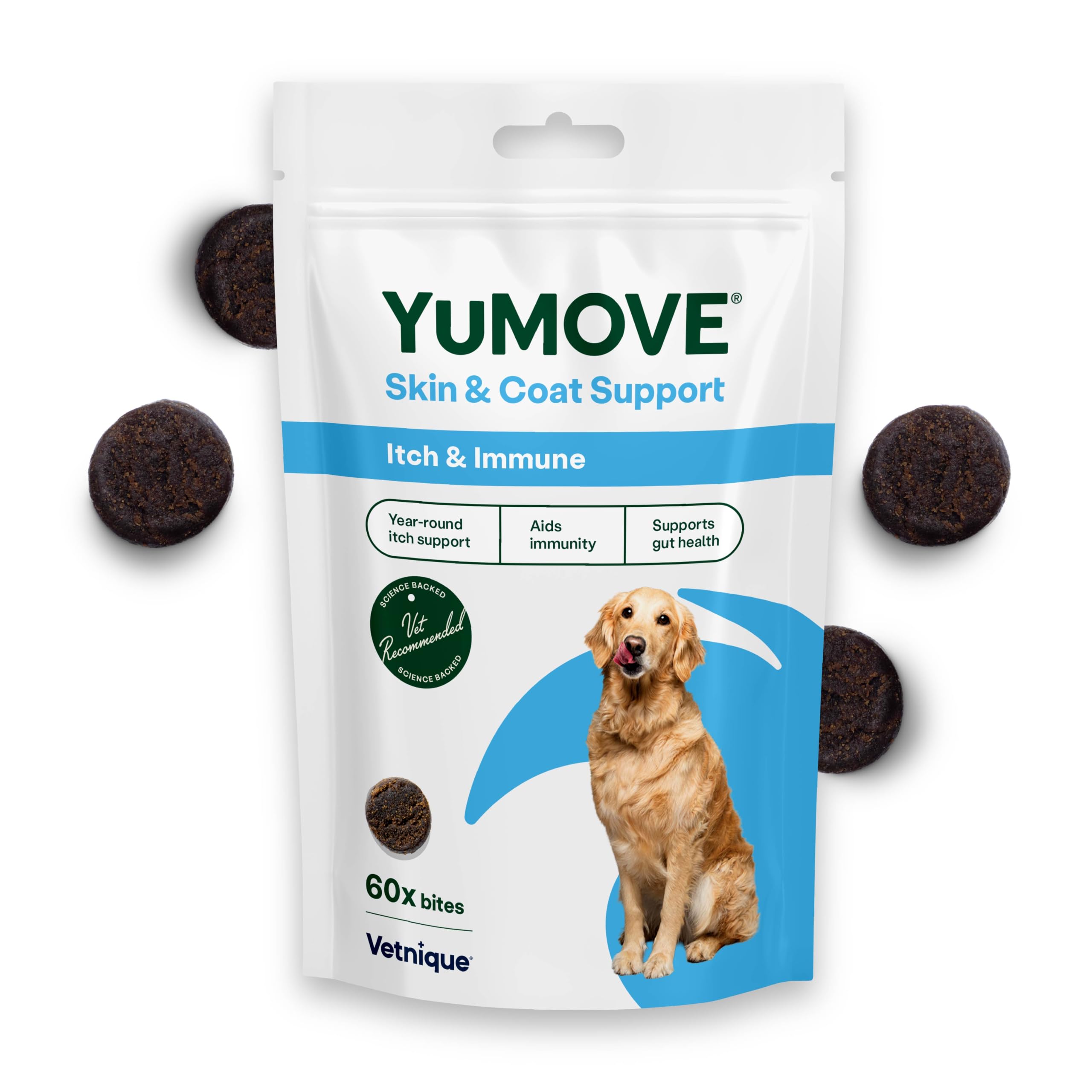YuMOVE Itch & Immunity Dog Supplement - 60 Bites for Sensitive Skin & Immune Support 1
