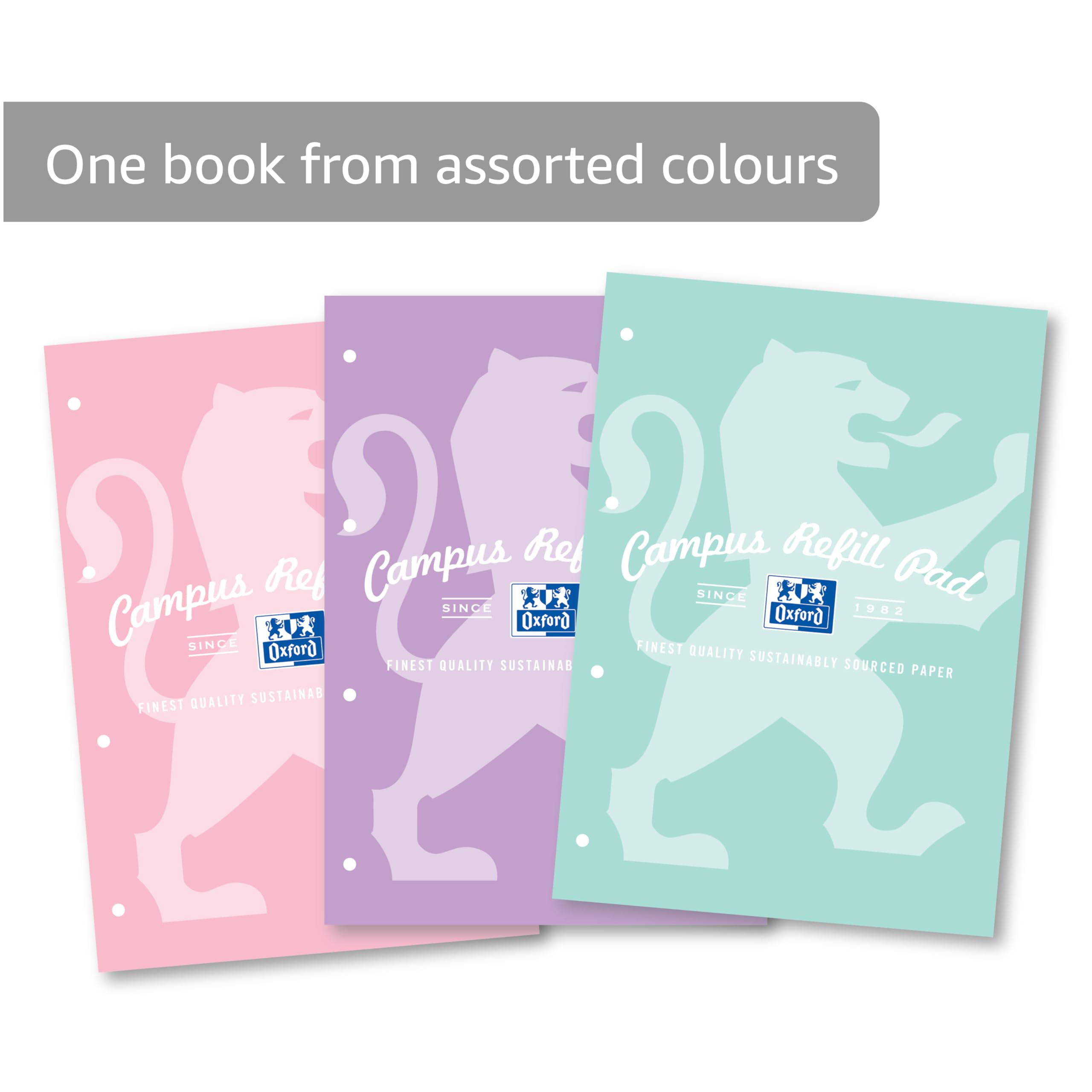Oxford Campus A4 Refill Pad - 140 Pages Lined Optik Paper | 4-Hole Punched 3