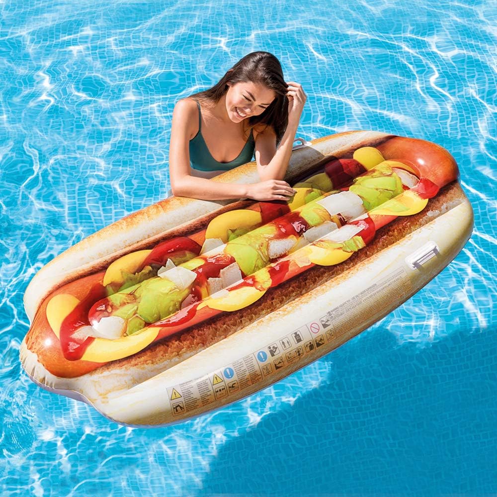Intex Aufblasbare Giant Hotdog Matratze Lilo 180cm x 89cm Perfekt für den Pool