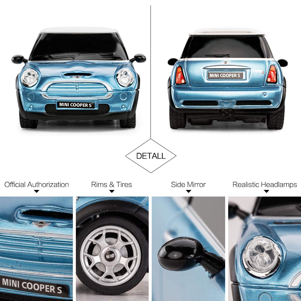 RASTAR Mini Cooper S Blue 1:24 RC Toy Car - Remote Control Vehicle for Kids & Adults 14