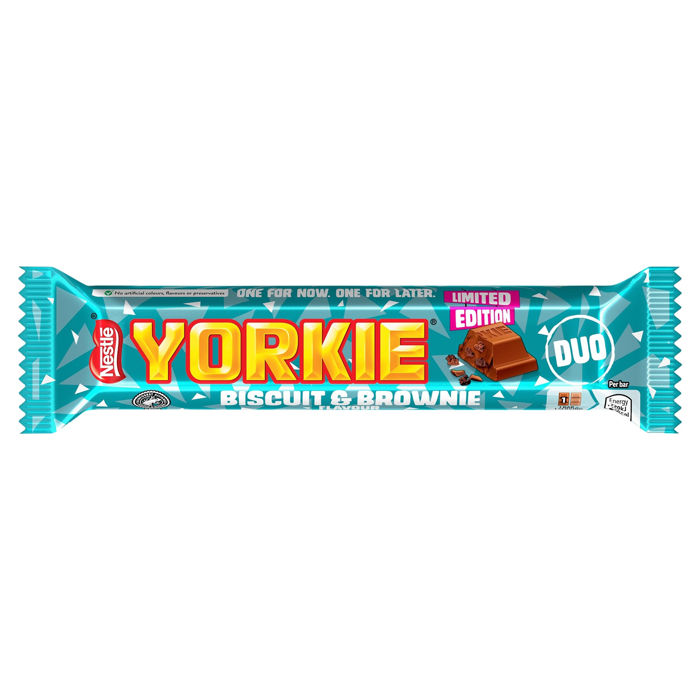 Yorkie Duo Brownie Flavour Milk Chocolate with Biscuits Bar | 66g 1