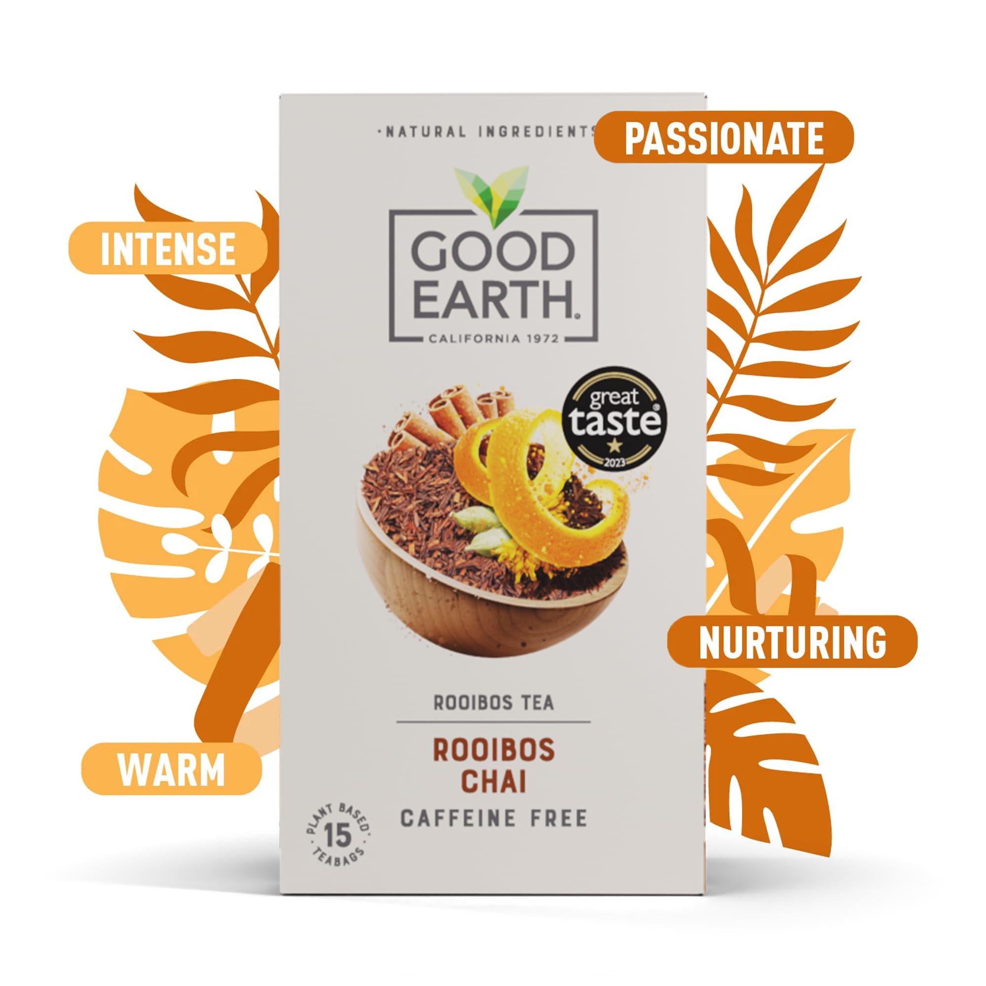 Good Earth Tea Co. Rooibos Chai Tea Bags - Naturally Caffeine Free, Spiced Blend | 15 Count 2