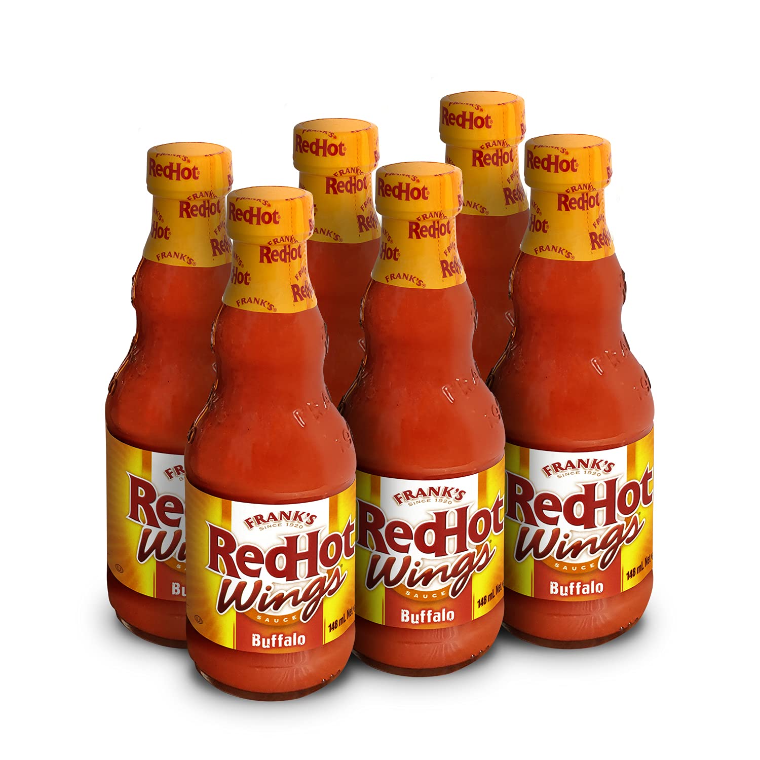 Frank's RedHot Buffalo Wings Sauce - Essential for Wings | 148 ml Bottle | Pack of 6 1