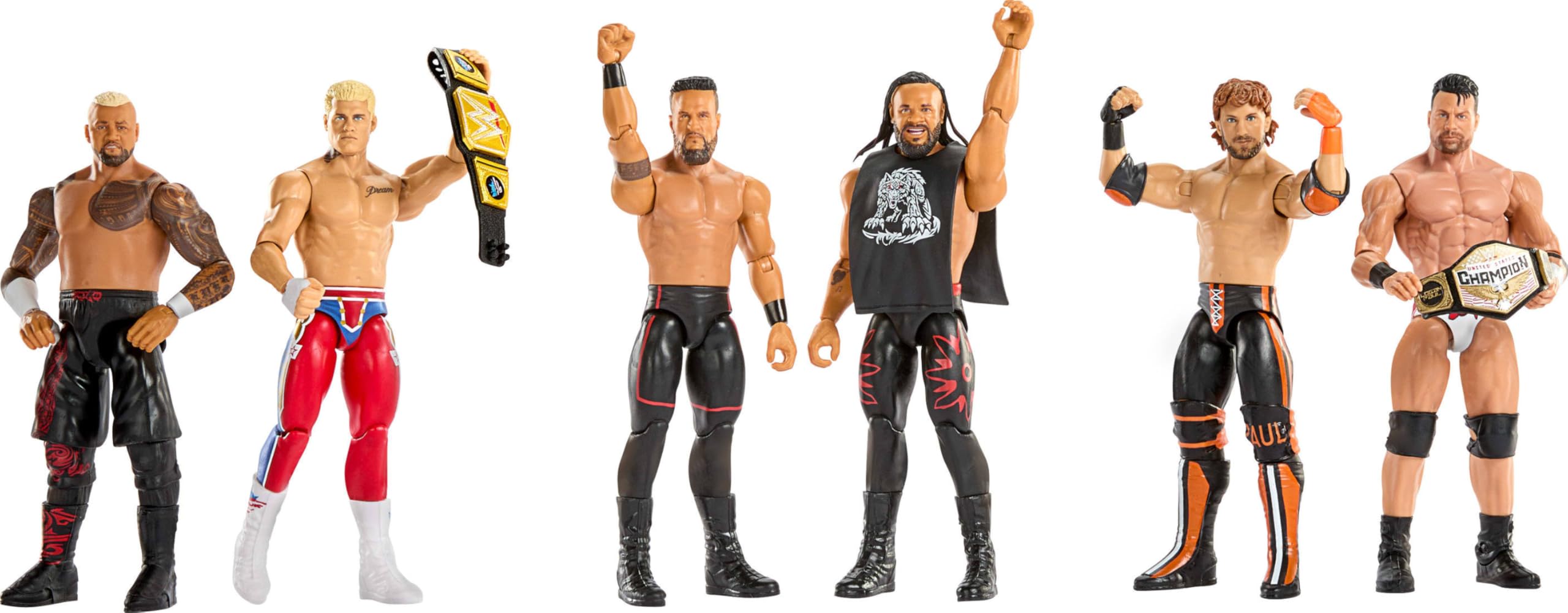 Mattel WWE Main Event Showdown 2-Pack Action Figures (Cody Rhodes & Solo Sikoa) - 6-Inch Figures with Accessory, 10 Points of Articulation 5
