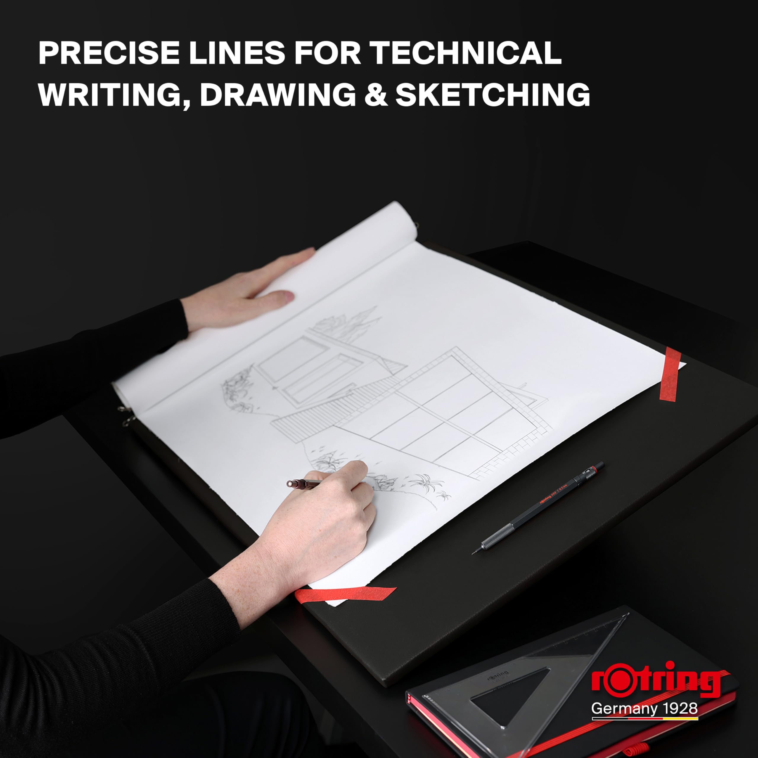 rOtring 600 Mechanical Pencil - 0.5mm HB Lead | All-Metal Body | Chocolate Truffle 3