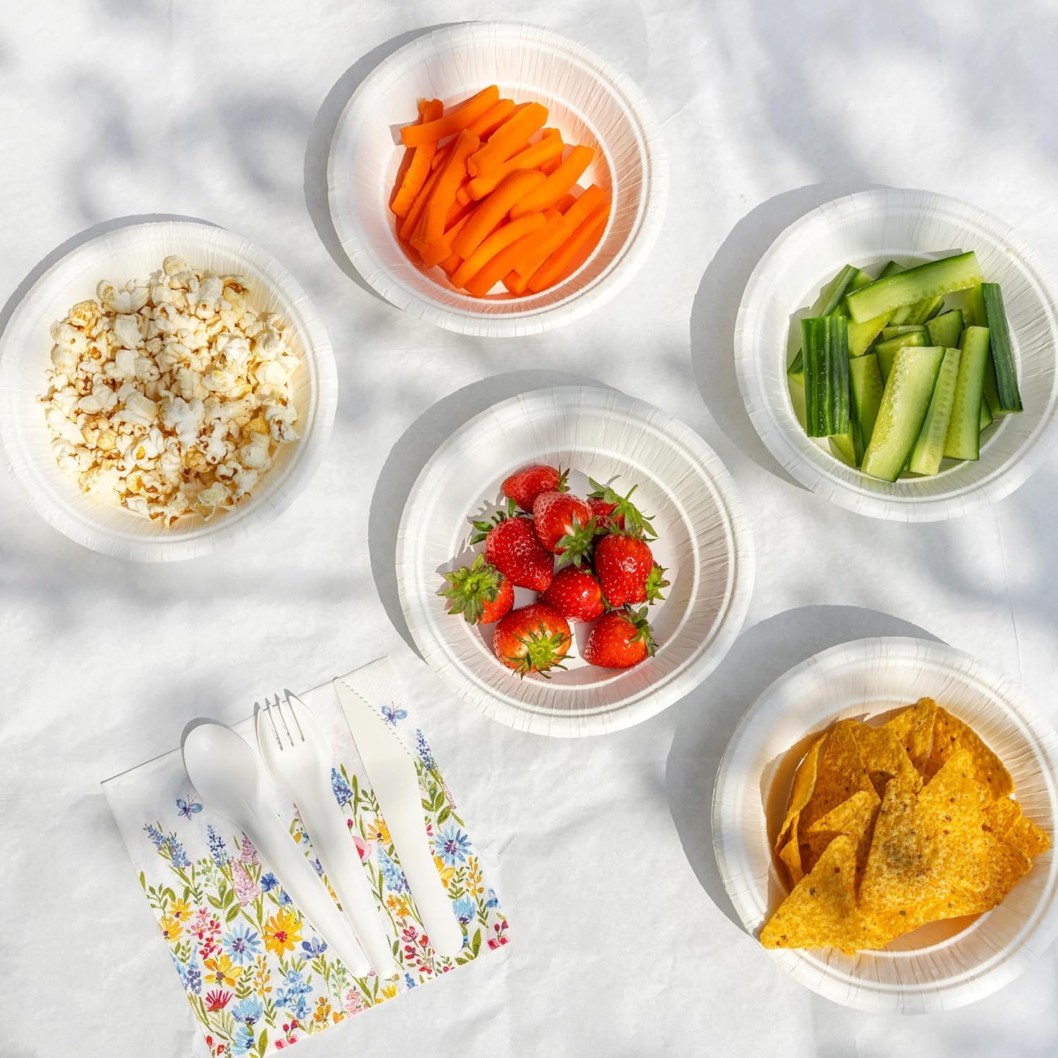 Talking Tables Table Kind - 100 Soft Recycled Paper Floral Napkins | 2ply 33cm | Compostable 7