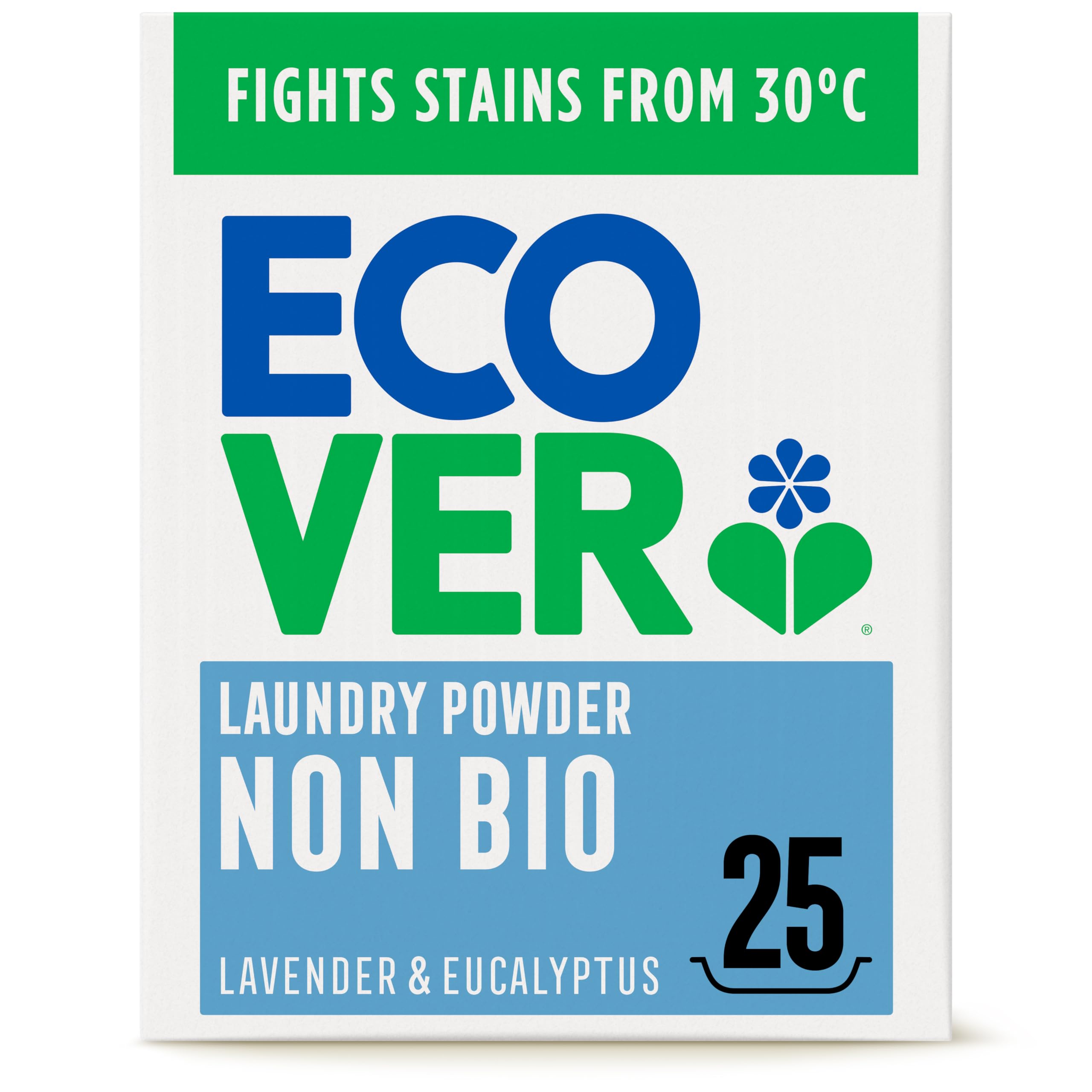 Ecover Lavender & Eucalyptus Non Bio Laundry Washing Powder, 1.875kg, 25 Wash