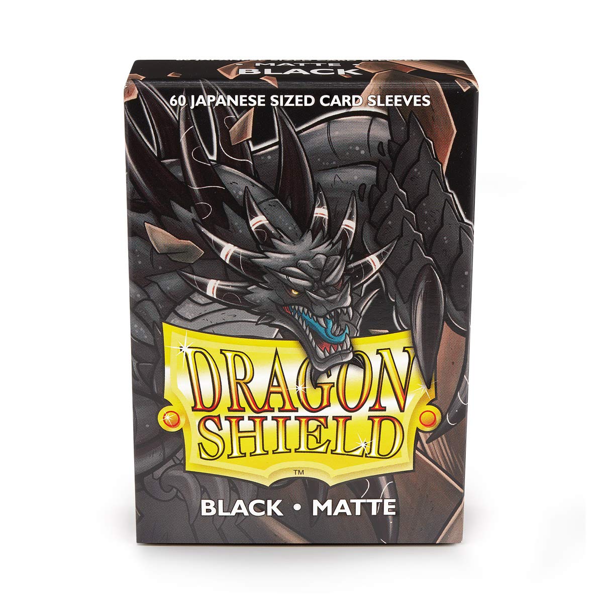 Dragon Shield Japanese Size Matte Black Card Sleeves (60 Count)