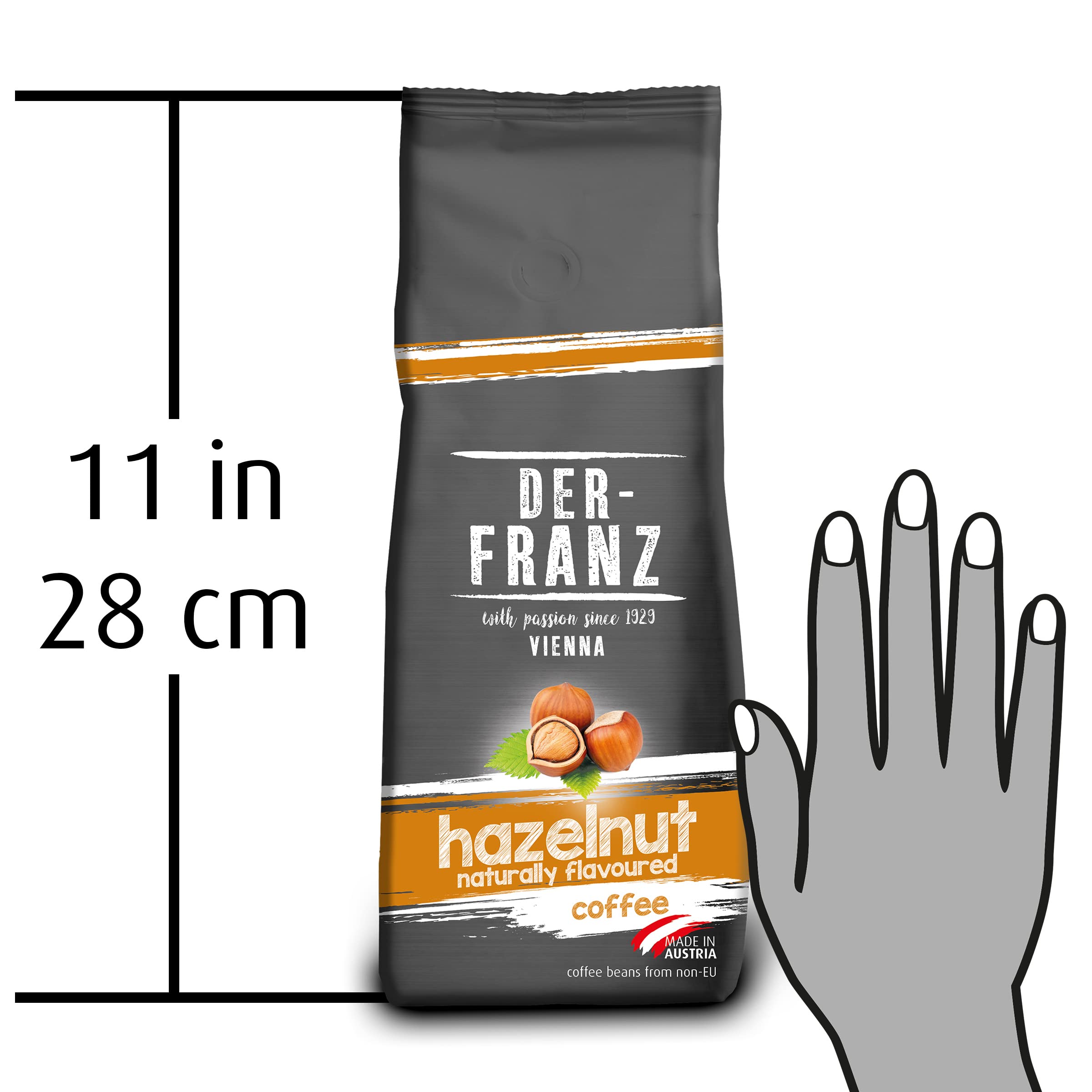 Der-Franz Hazelnut Flavoured Ground Coffee - 80% Arabica/20% Robusta Blend | 3/5 Intensity | 2 x 500g Pack 7