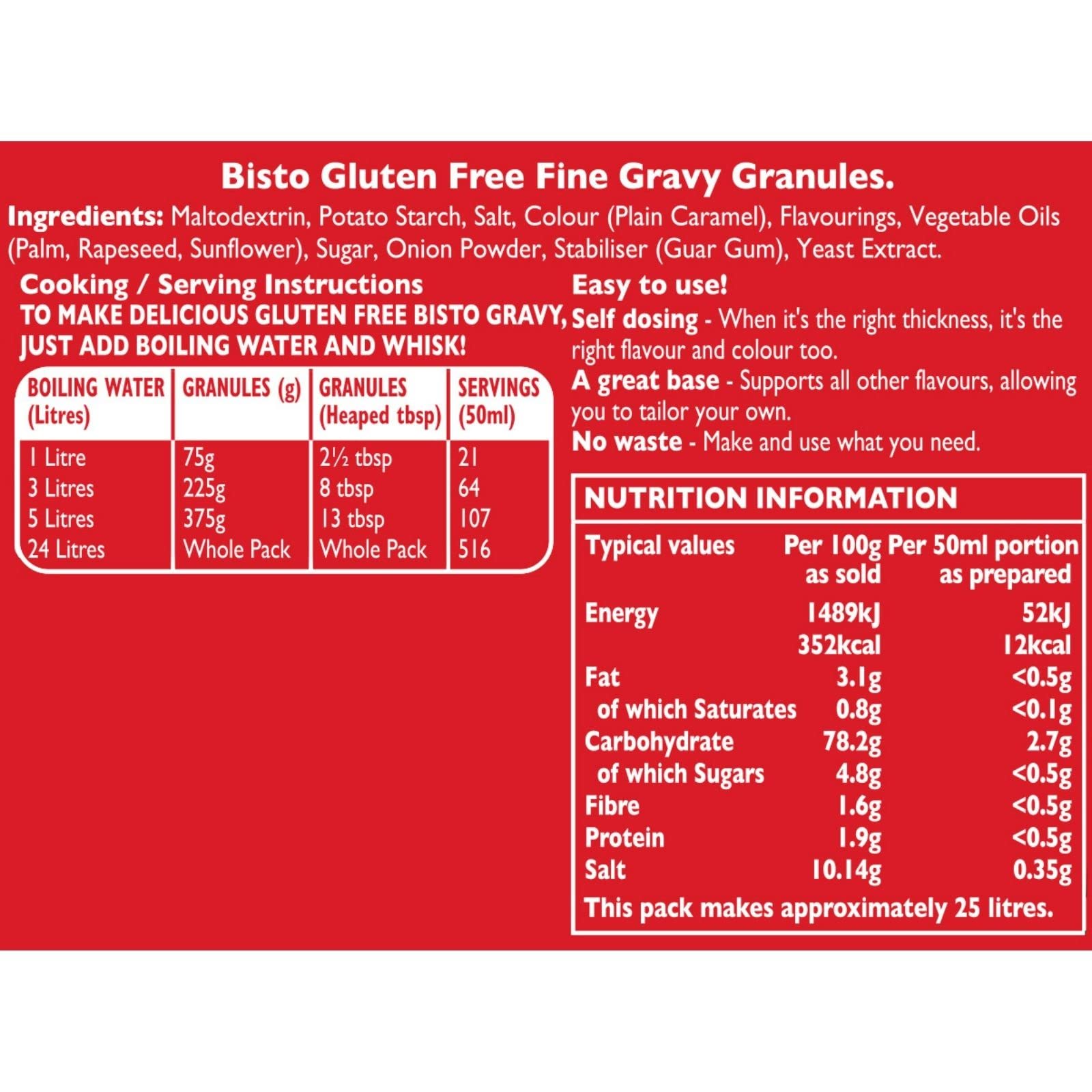 Bisto - Gluten Free Fine Gravy Granules 1.8kg 3