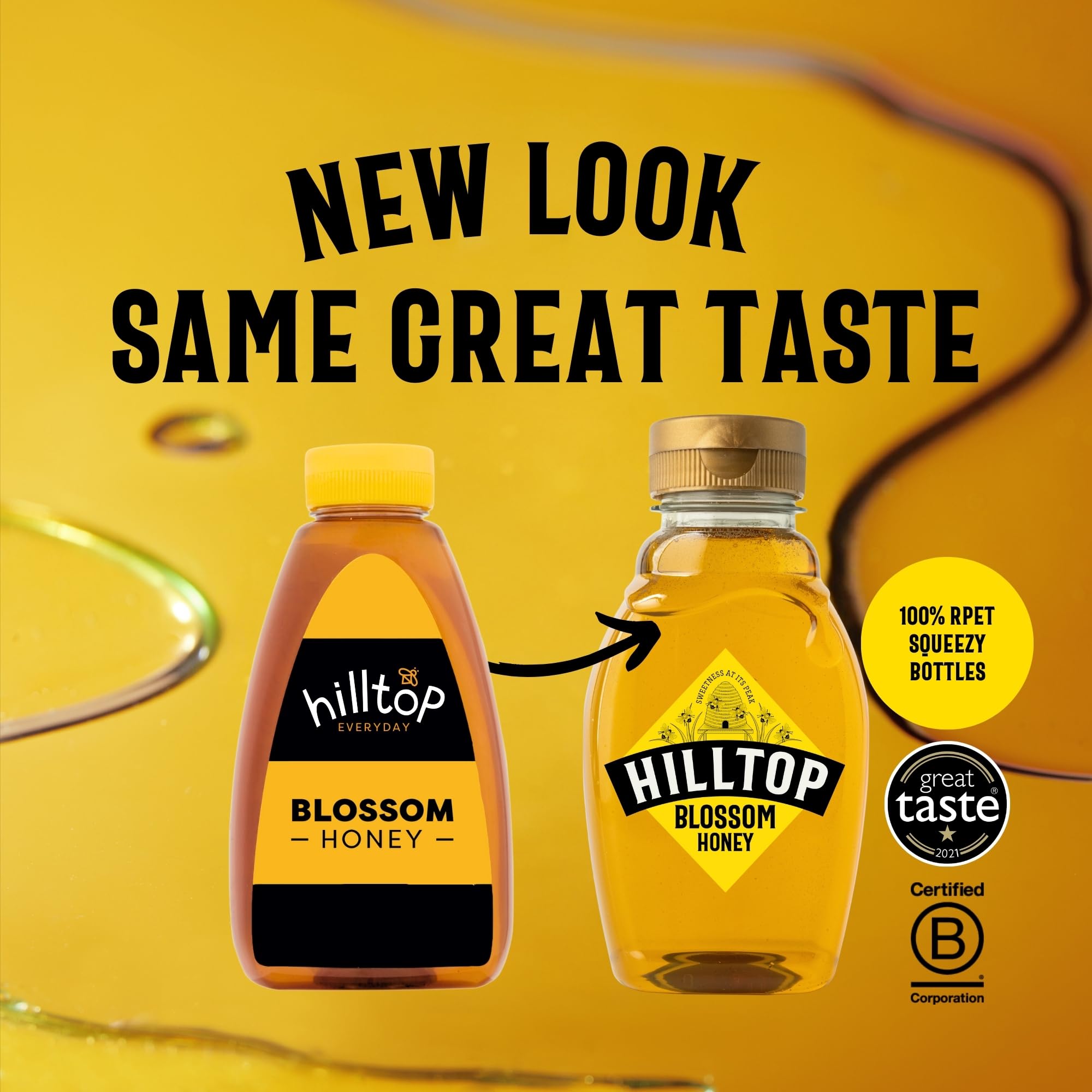 Hilltop Honey Blossom Honey - Pure Natural Honey | 340g Squeezy Bottle 8