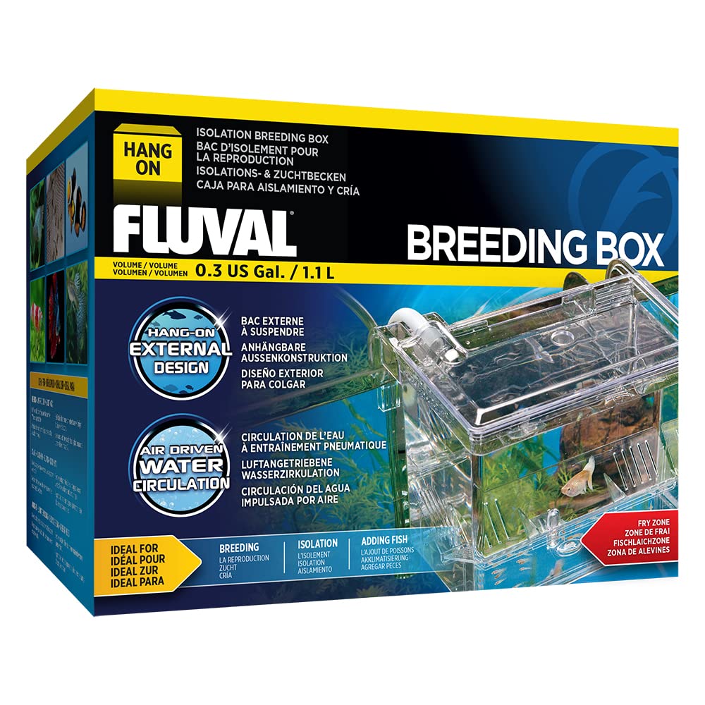 Fluval Hang-On Breeding Box - Medium Size, 1.2 Liters | Secure Isolation & Fry Separation