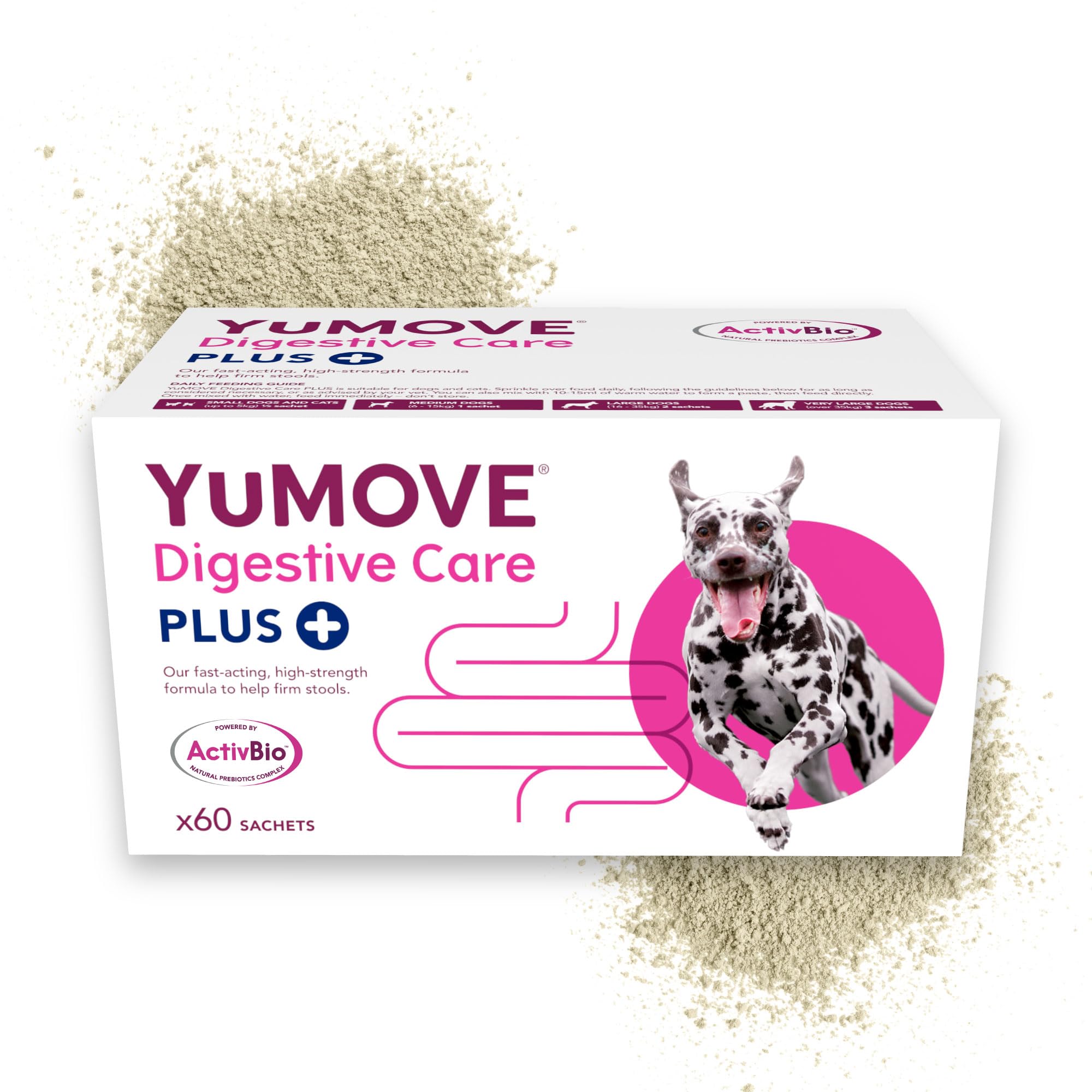 YuMOVE Digestive Care PLUS Pre and Probiotics Supplement for Dogs & Cats | 60 Sachets | Powder Form