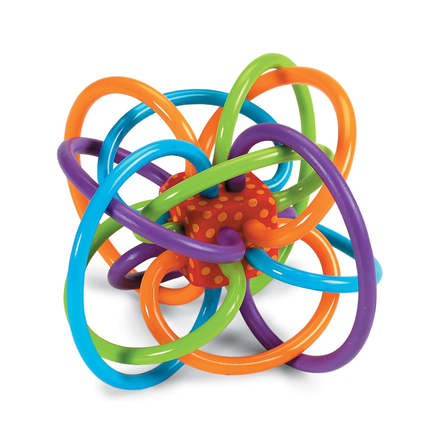 Manhattan Toy Winkel Rattle and Sensory Teether Toy - BPA-Free Tubes | Quiet Rattle | Newborn+ 1