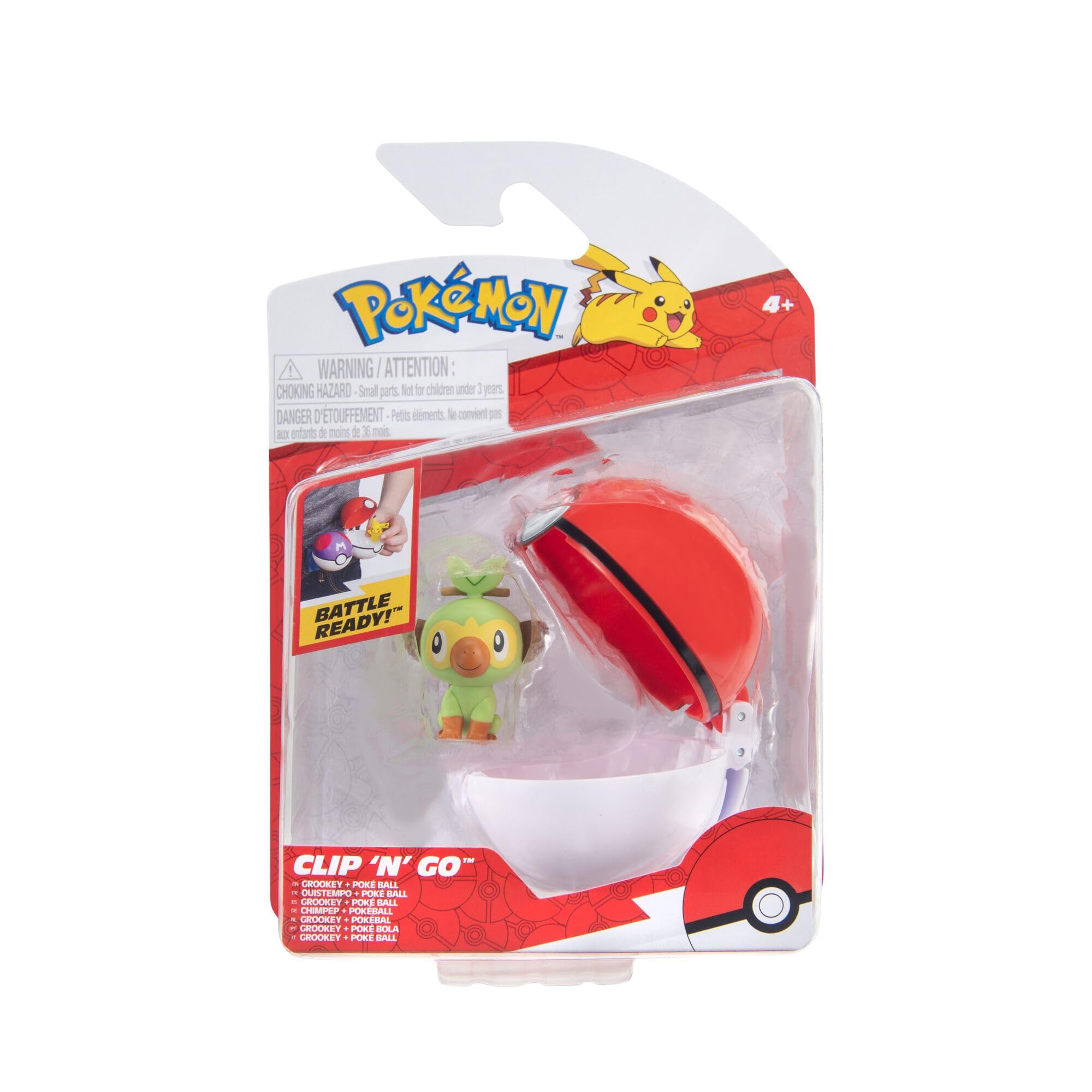 Pokémon Clip ‘N’ Go Grookey and Poké Ball - 2-Inch Battle Figure Playset 7
