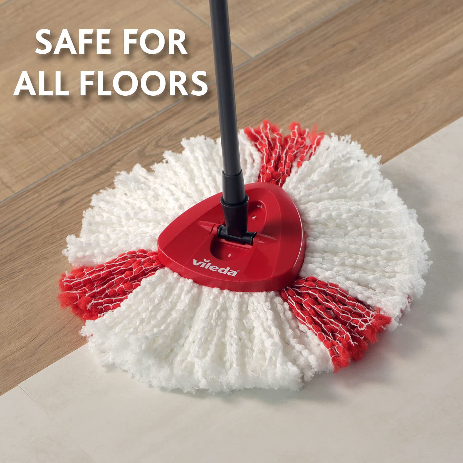 Vileda Turbo 2in1 Mop Head Replacement Refill - 2 Count | Removes 99% Bacteria | Washable Microfiber 6