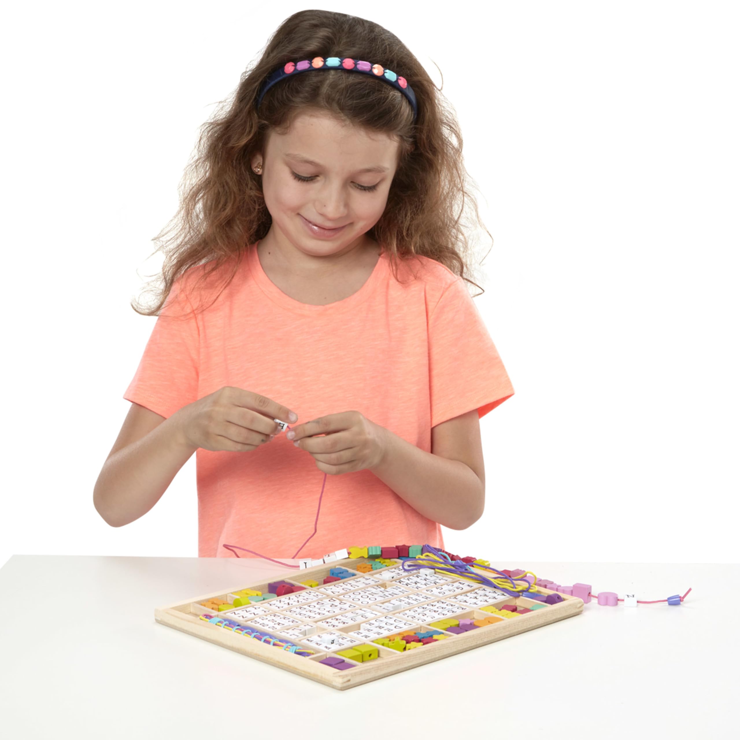 Melissa & Doug Wooden Stringing Beads - Arts & Crafts Kit for Kids 4+ 13