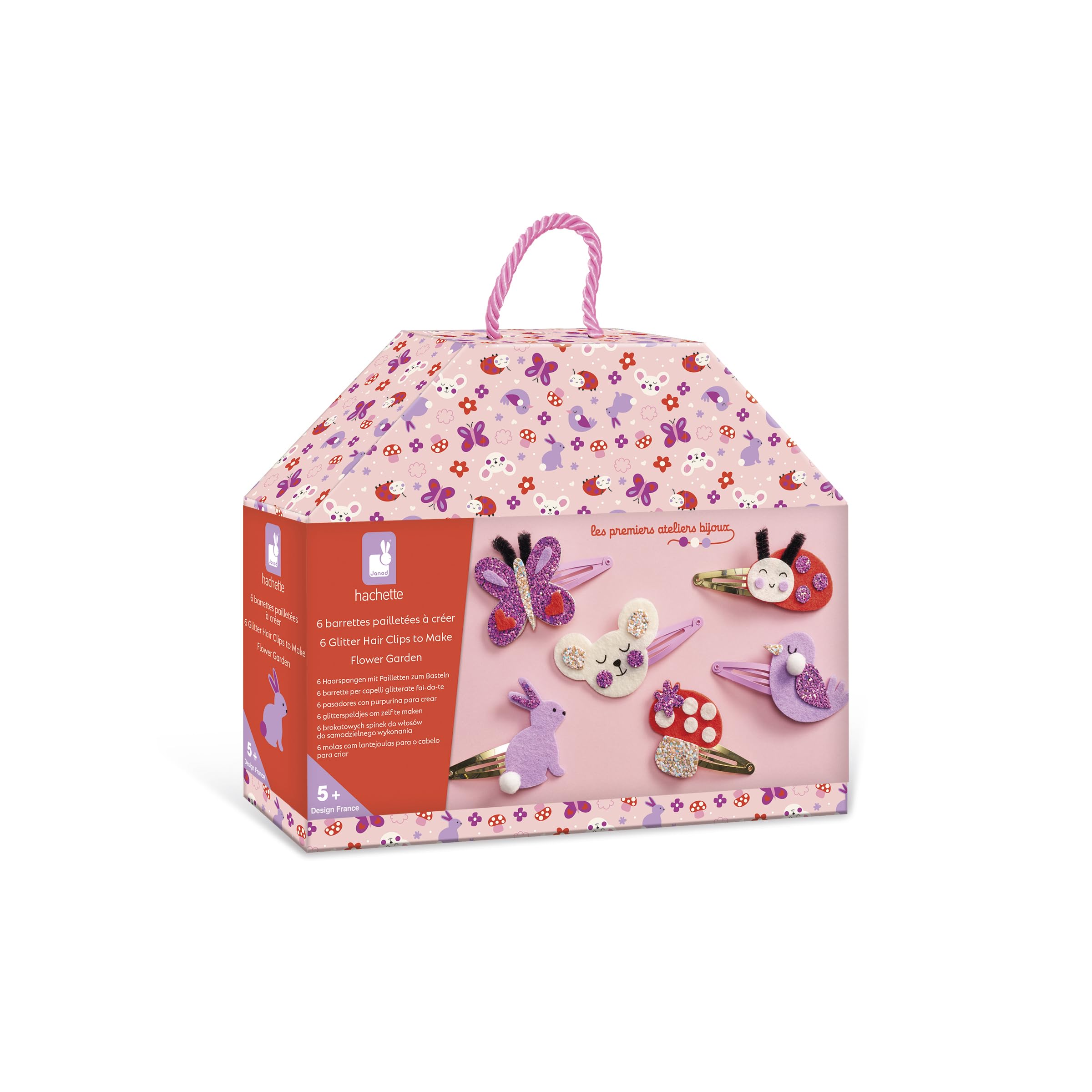 Janod Flower Garden Hair Clip Jewellery Making Kit | Ages 5-10 | Develops Fine Motor Skills 1