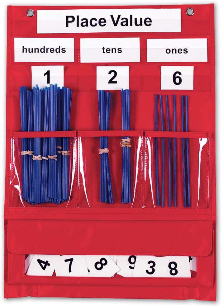Learning Resources - Counting & Place Value Pocket Chart Educational Tool (LER2416)