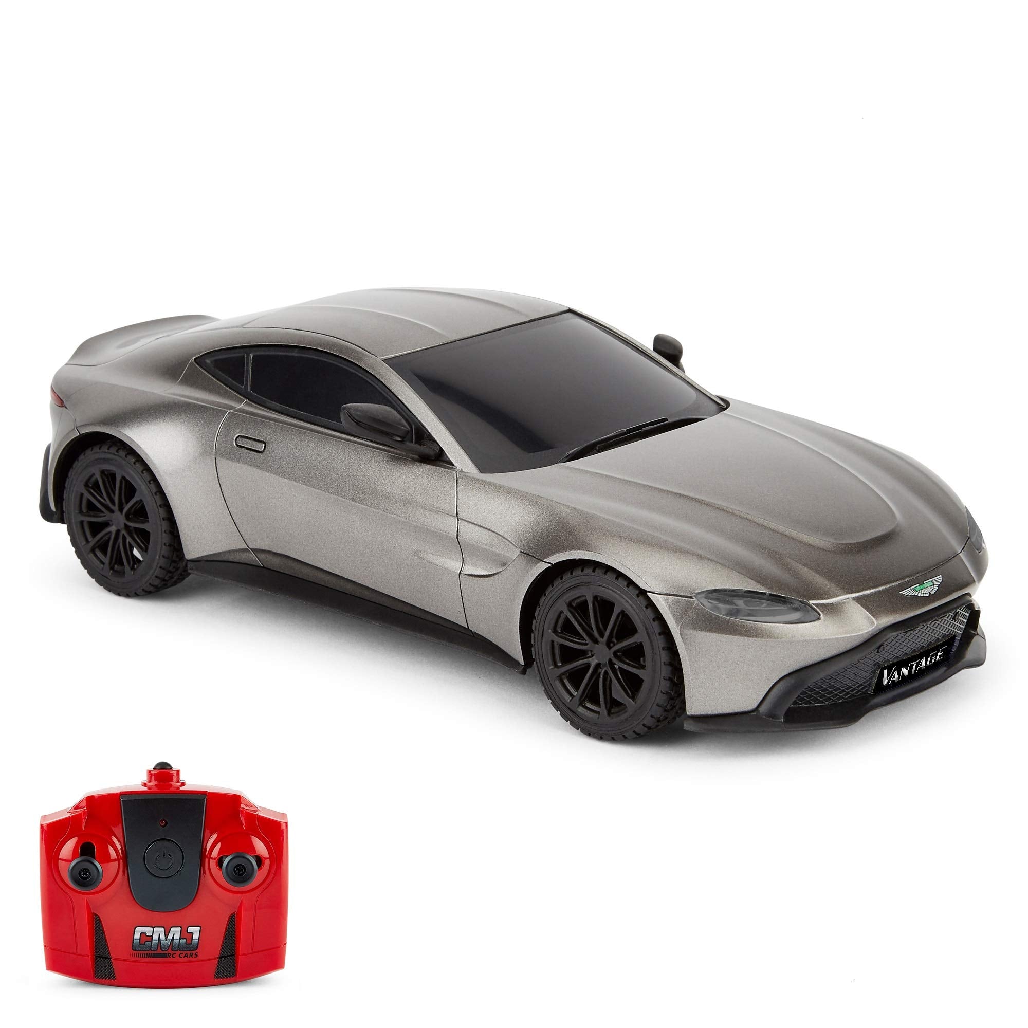 CMJ RC Cars Aston Martin Vantage Remote Control Car - 1:24 Scale Grey | 2.4Ghz Racing 1