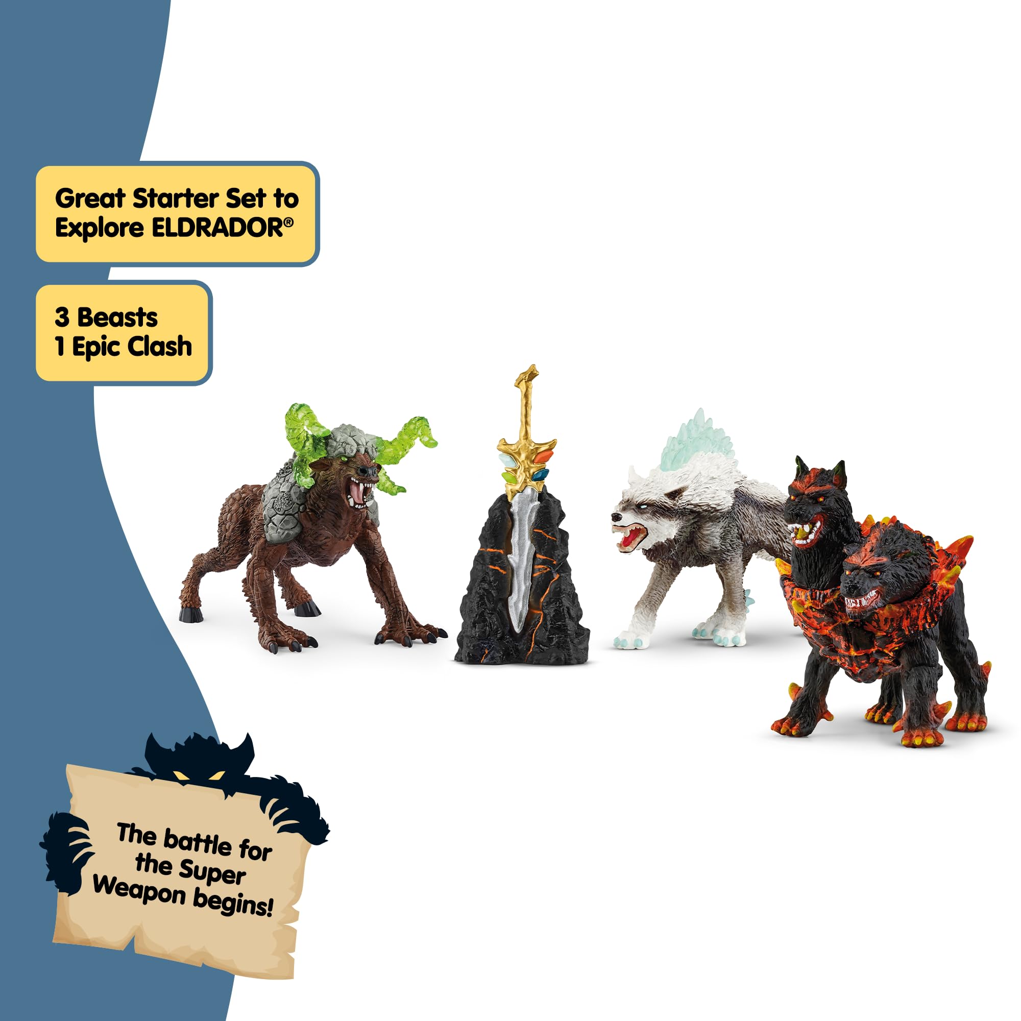 Schleich Eldrador Starter Set 72179 - Action Figure Playset for Ages 7+ | Includes 4 Figures & Weapon 2