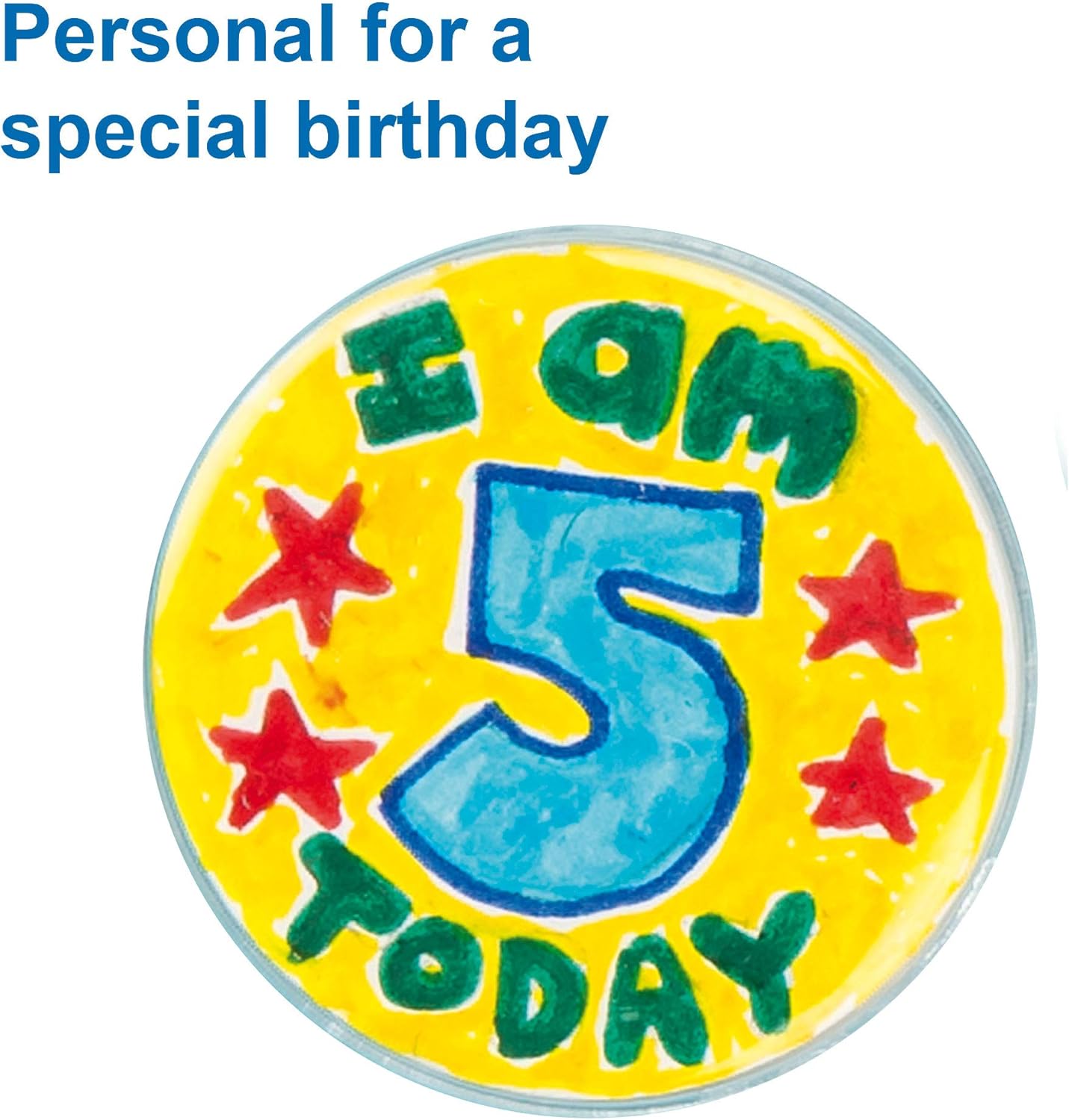Baker Ross Design Your Own Badge Craft Kit (Pack of 10) - 5.5 cm White DIY Badges for Kids 2